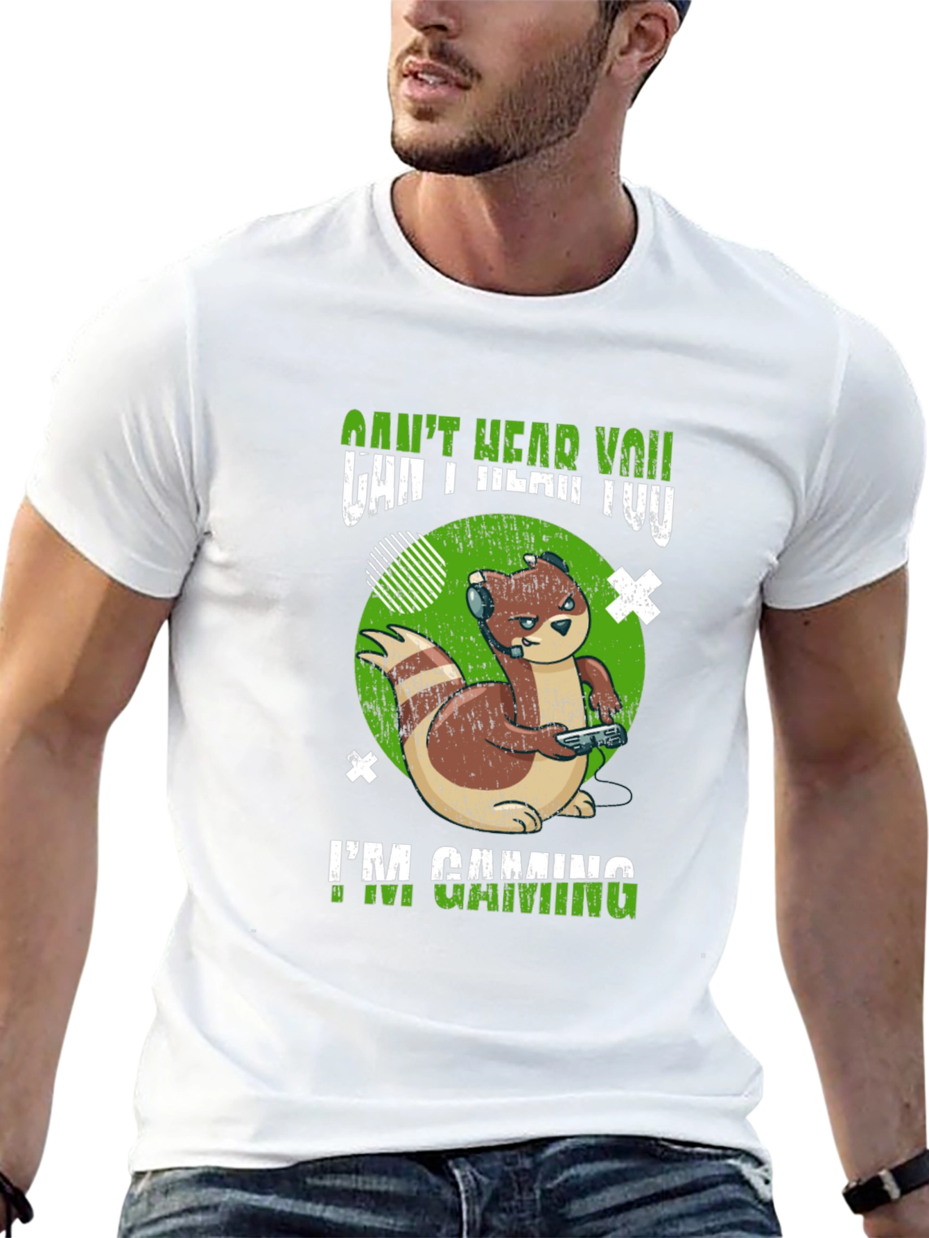 Gamer Otter T-Shirt - Cant Hear You Im Gaming!