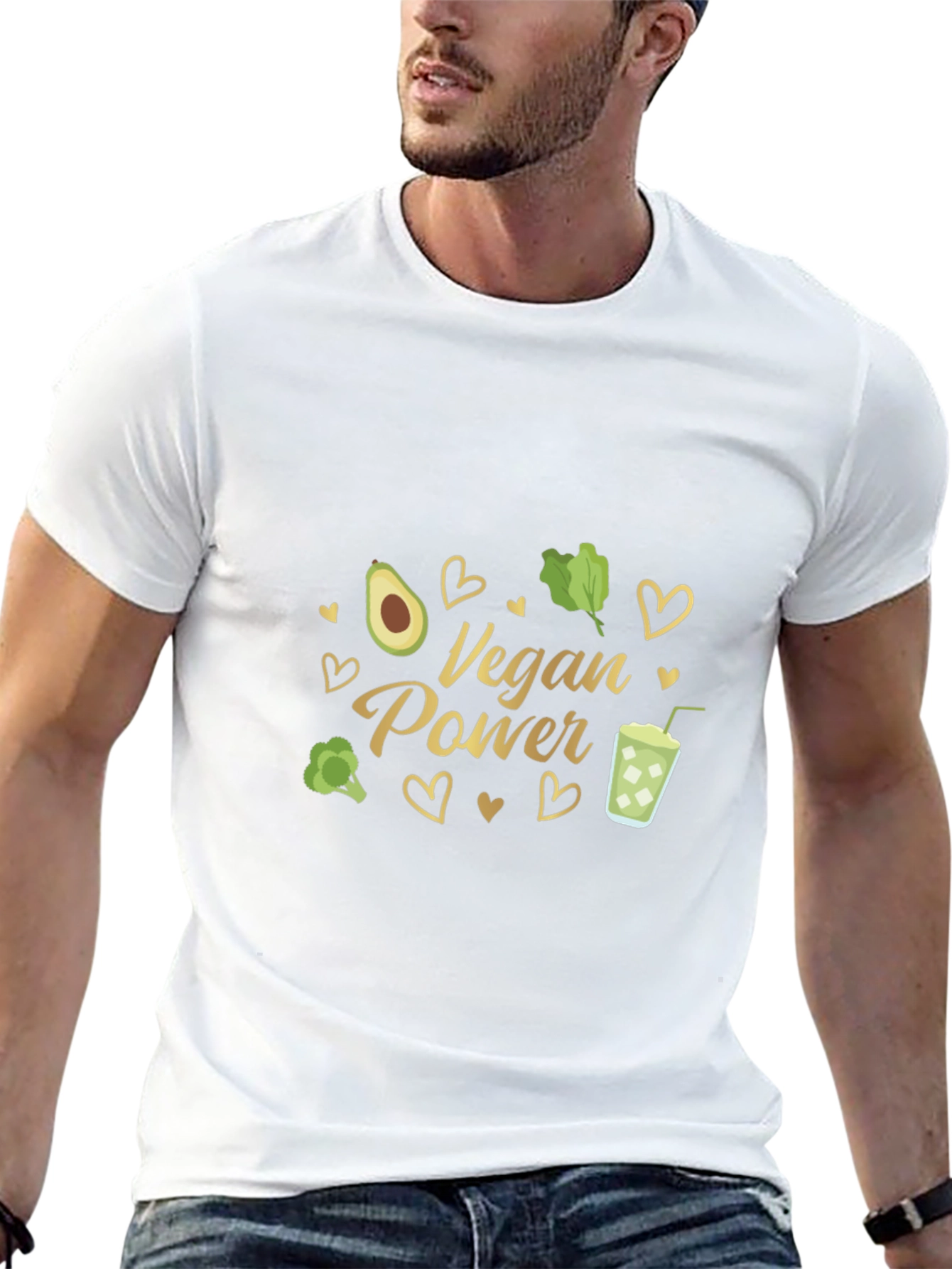 Vegan Power Graphic T-Shirt - Black
