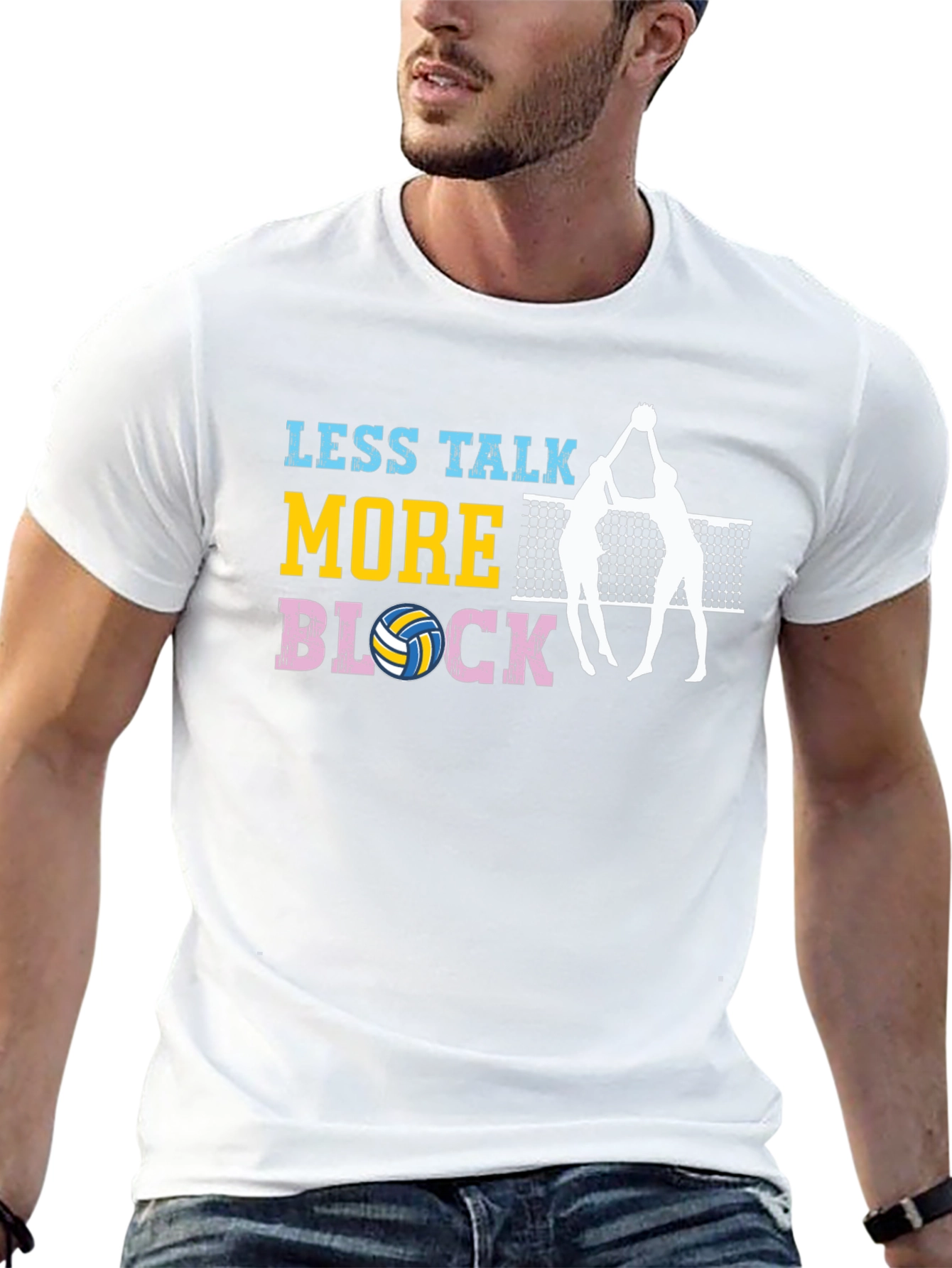 Less Talk More Block Volleyball T-Shirt
