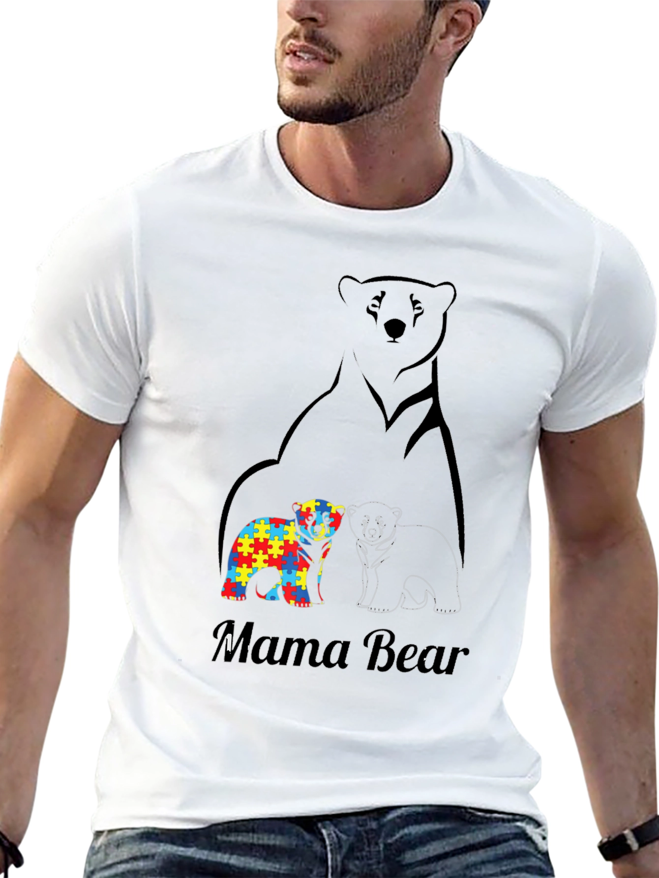 Mama Bear Autism Awareness T-Shirt