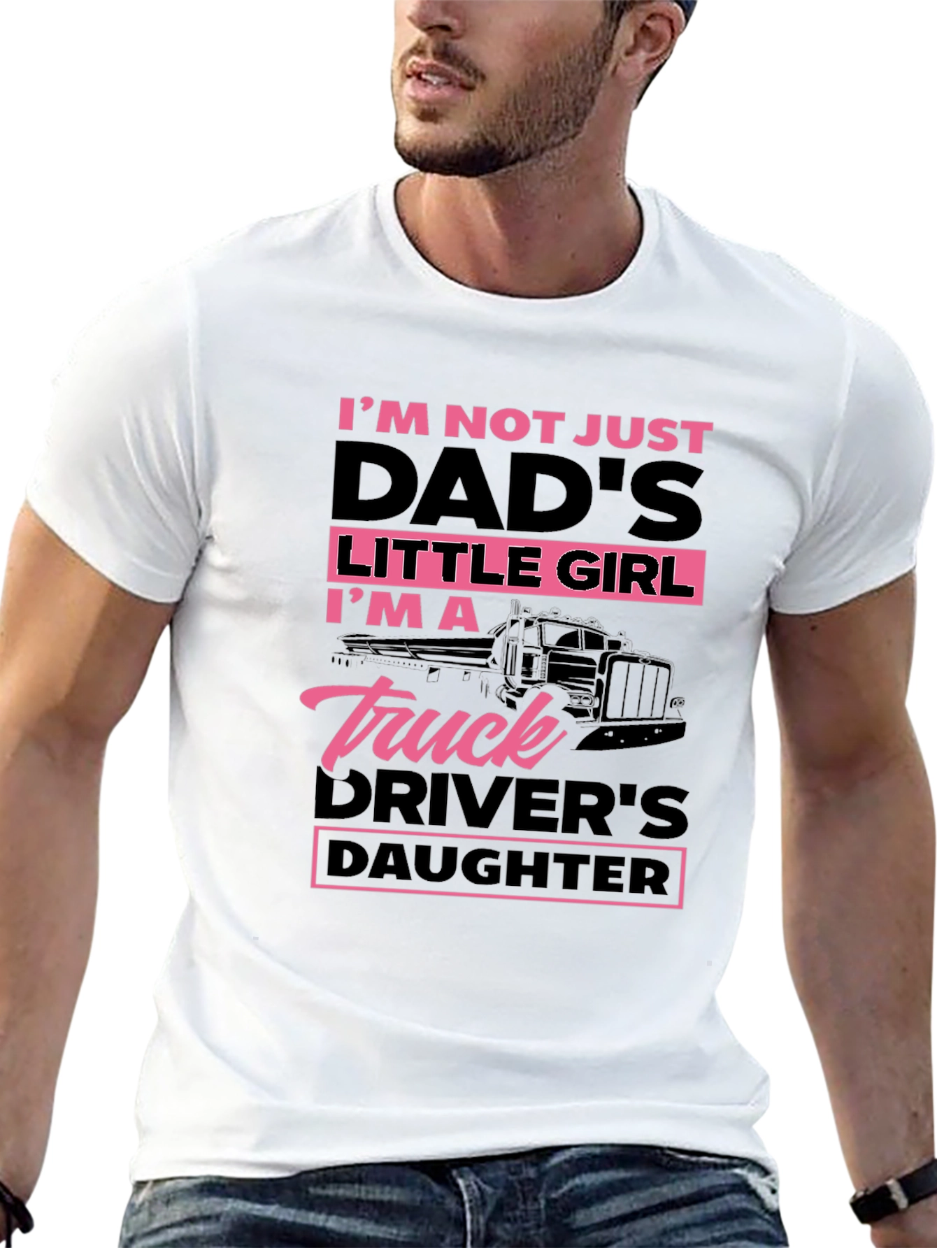 Truck Drivers Daughter T-Shirt - Black