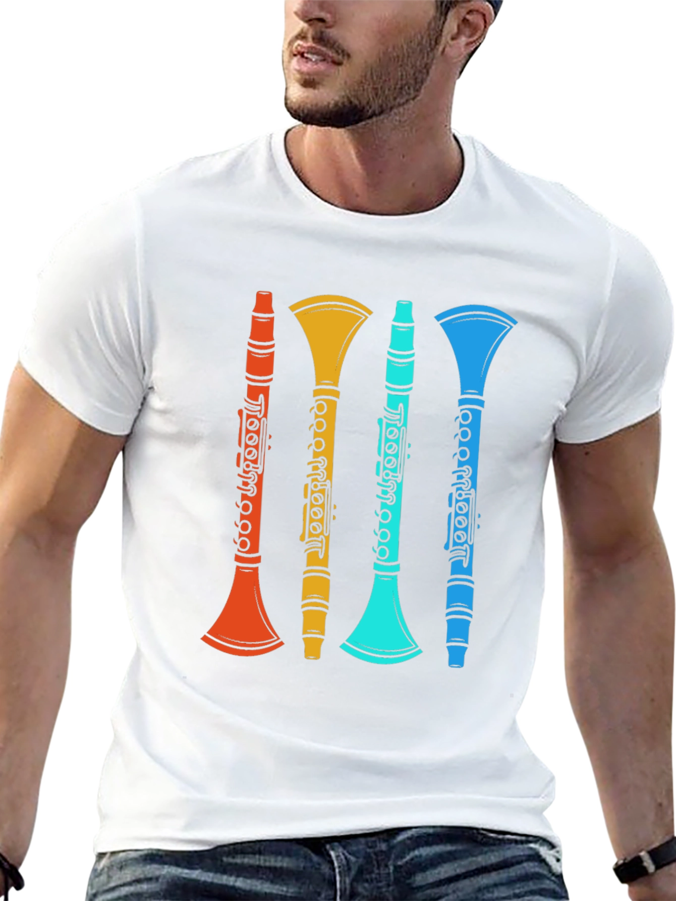 Retro Clarinet T-Shirt - Musical Instrument Tee