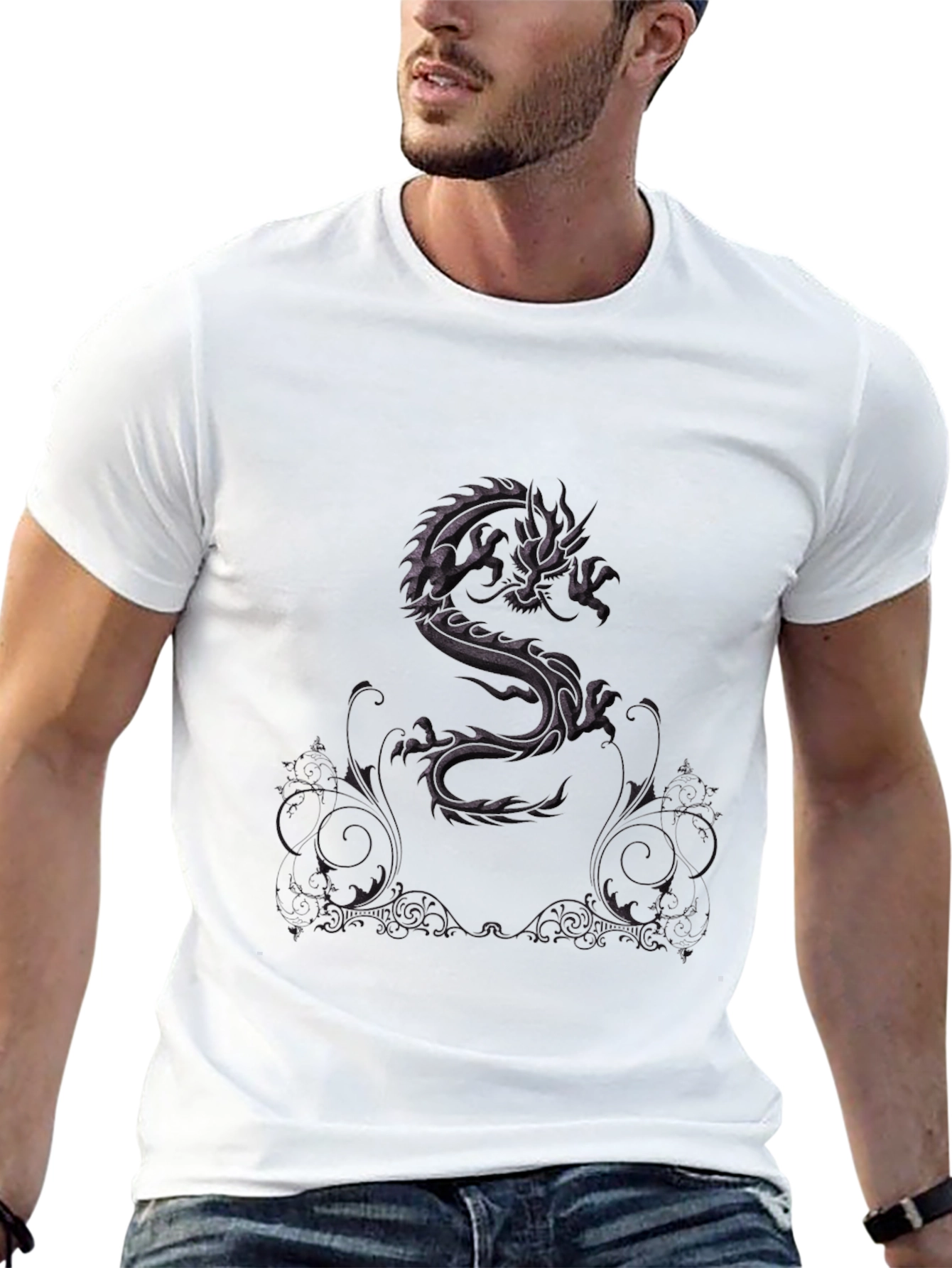 Dragon Graphic T-Shirt - Black