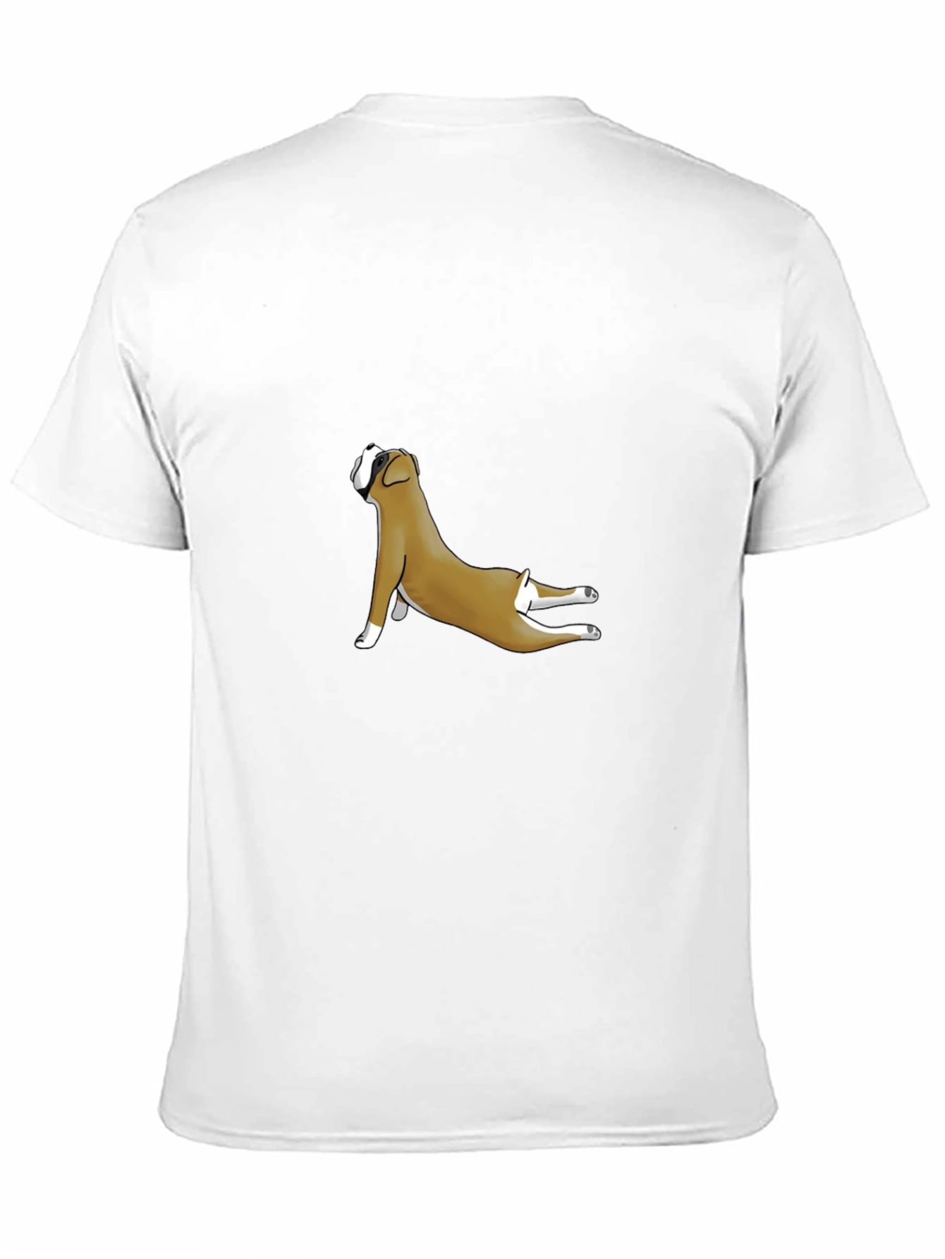 Boxer Dog Yoga Pose Black T-Shirt