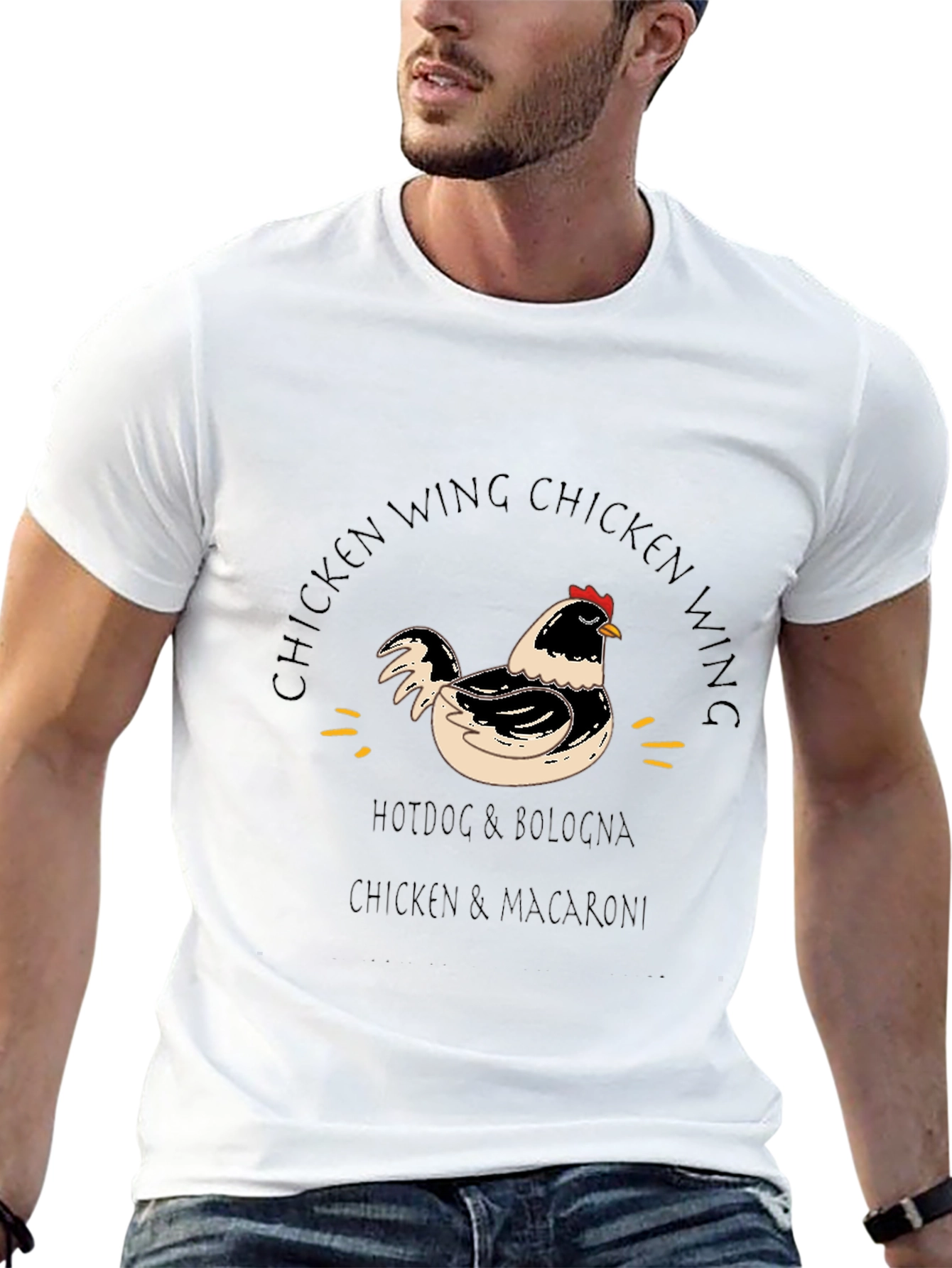 Chicken Wing Black Graphic Tee