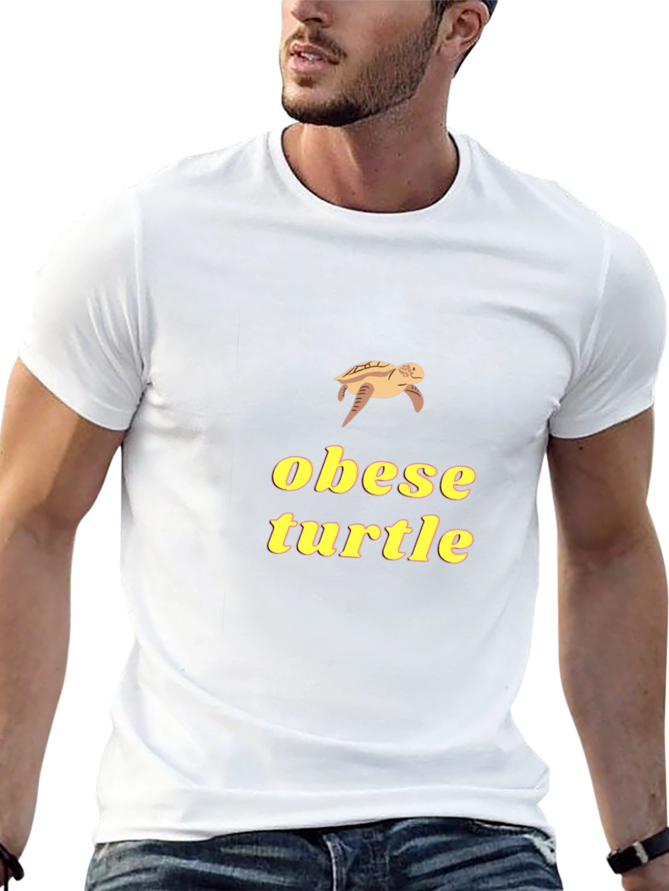 Obese Turtle Graphic Tee - Funny Novelty Shirt