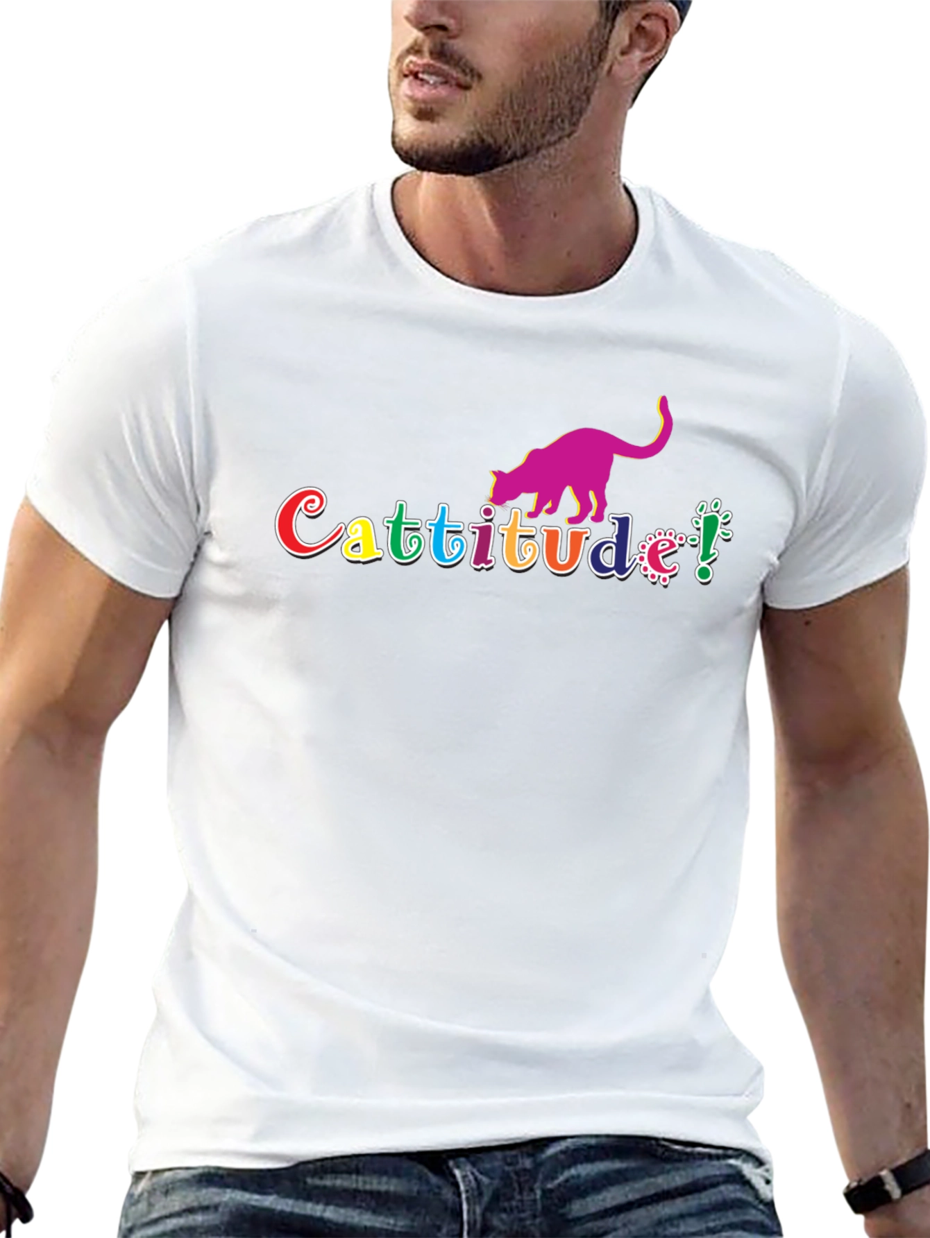 Cattitude T-Shirt - Quirky Cat Lover Tee