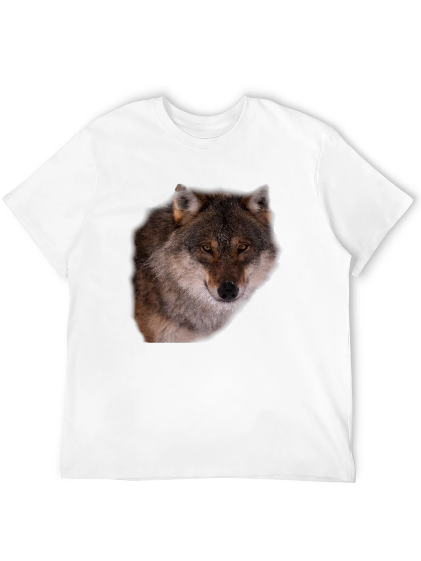 Wolf Graphic Tee - Black Animal Print T-Shirt