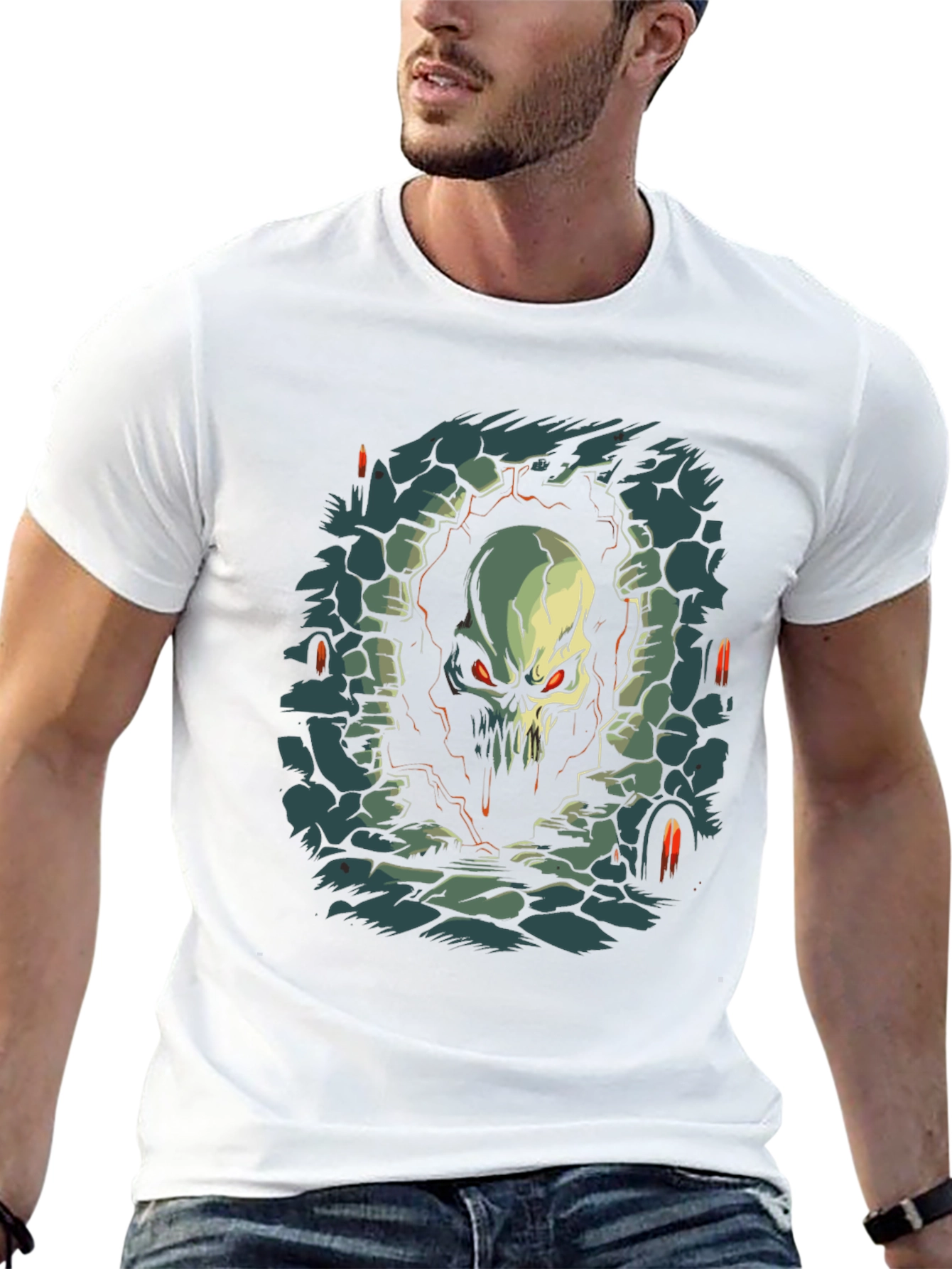 Skull Graphic Black T-Shirt - Dark Fantasy