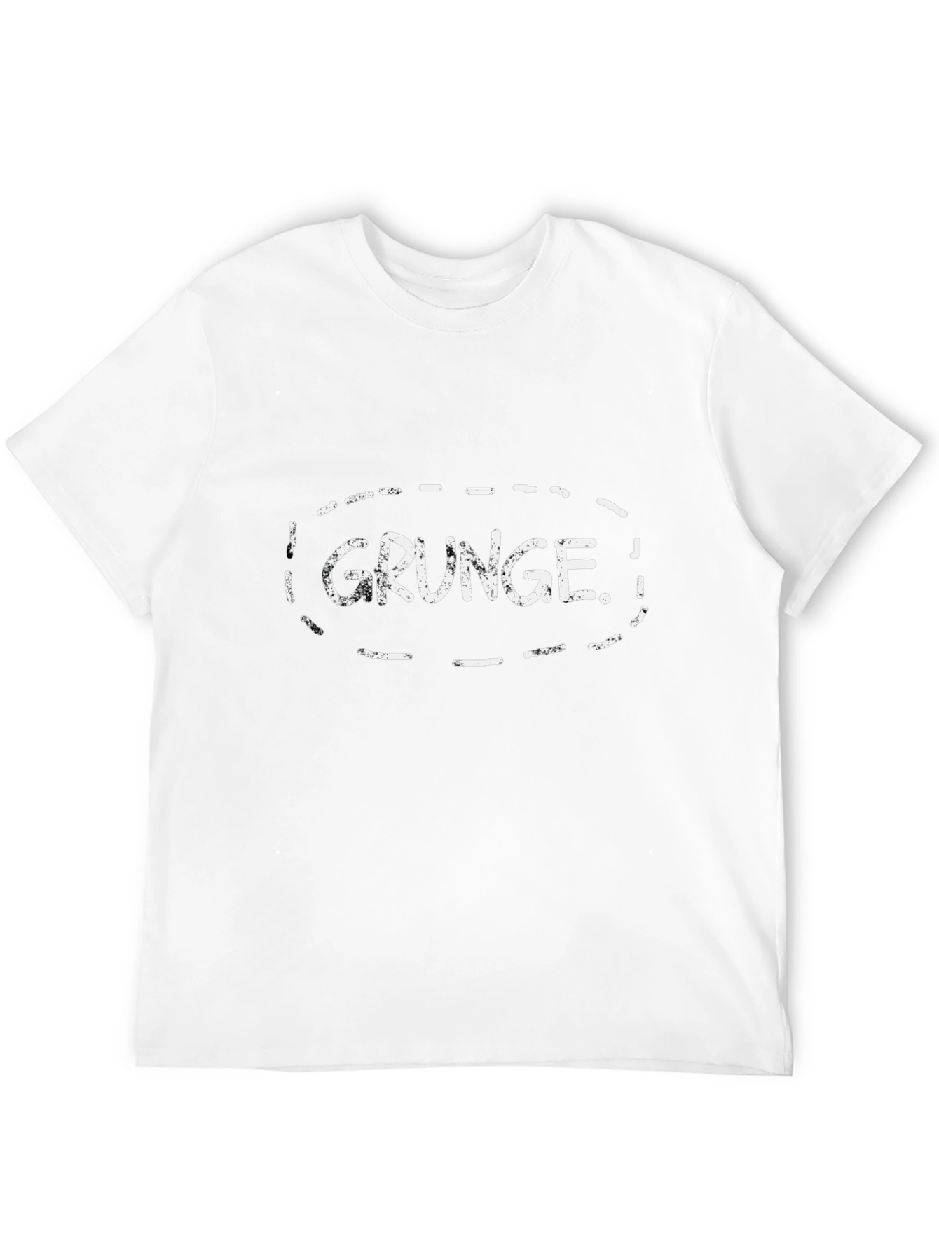Grunge Graphic Tee - Black Cotton T-Shirt