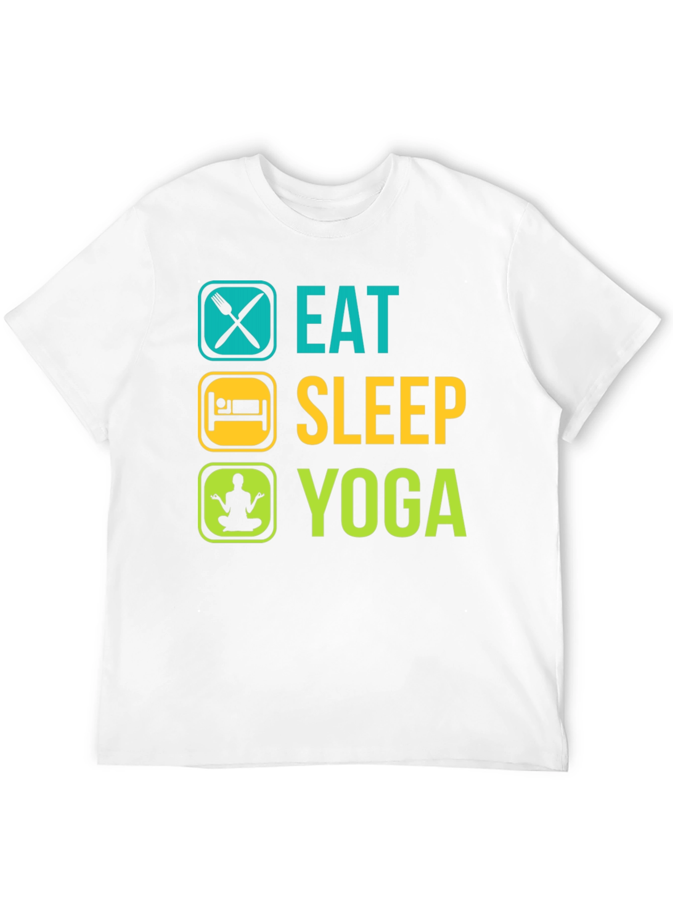 Eat Sleep Yoga Black Graphic Tee