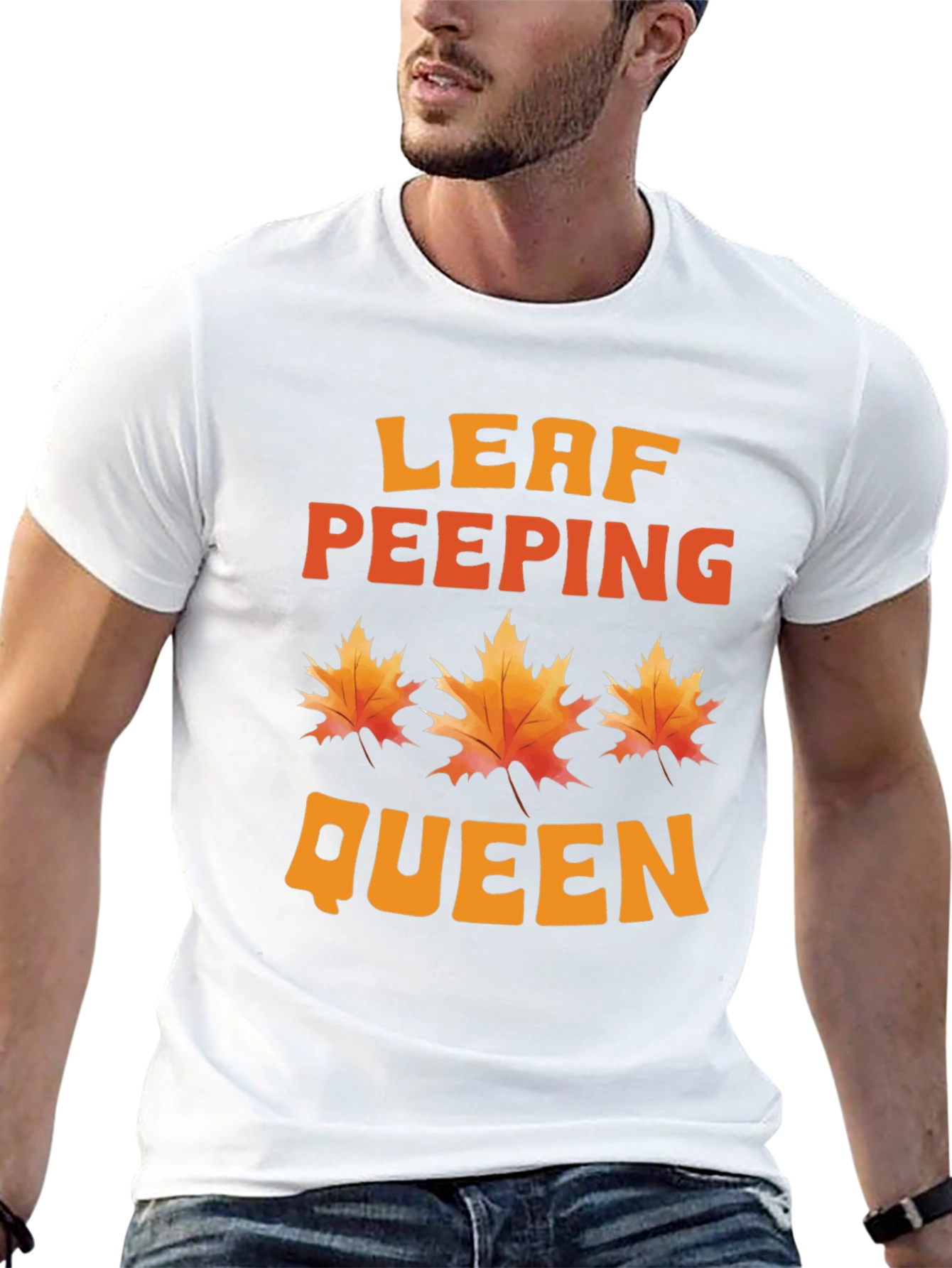 Leaf Peeping Queen T-Shirt - Autumn Fall Graphic Tee