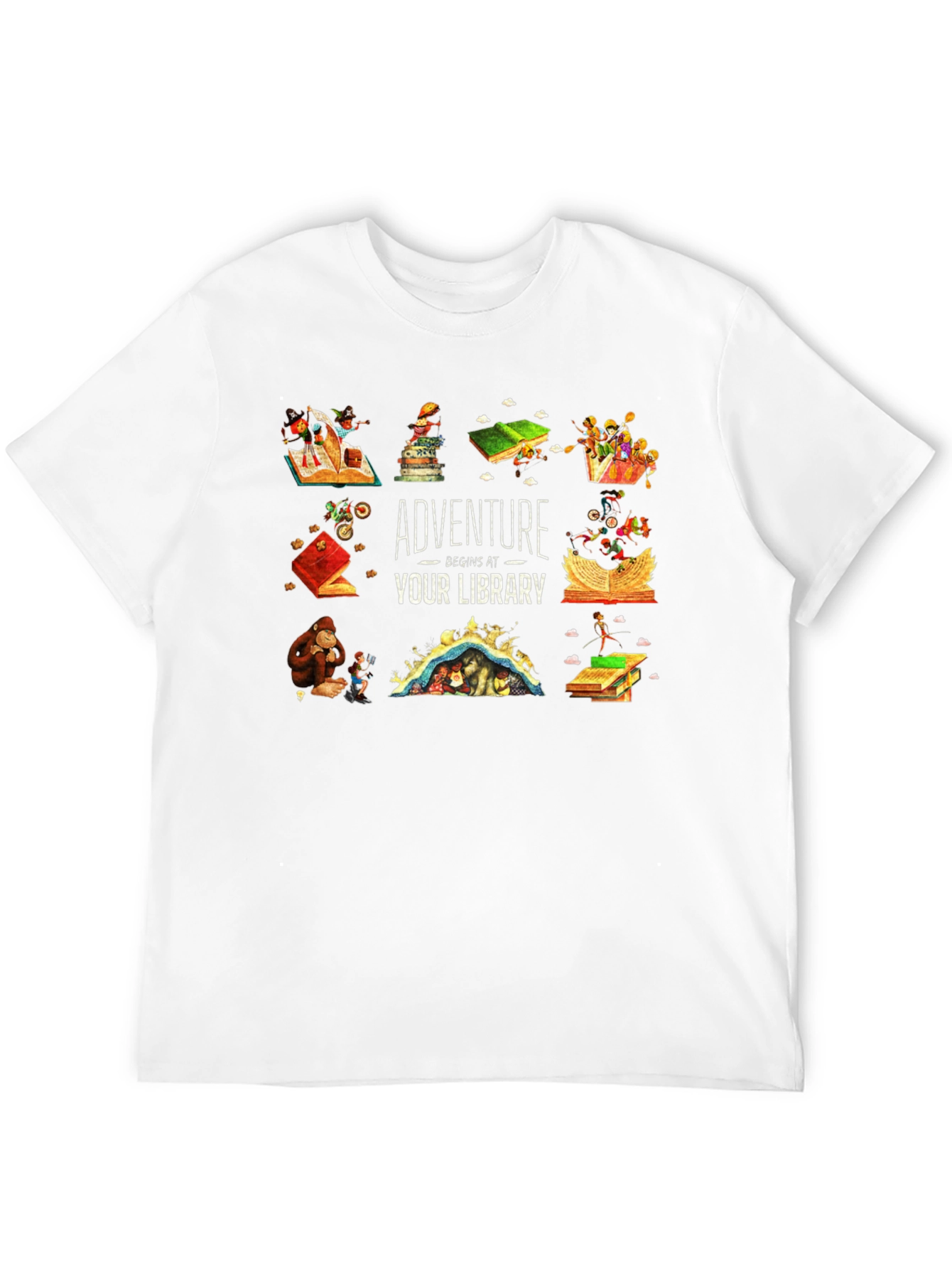 Adventure Begins at Your Library Black T-Shirt