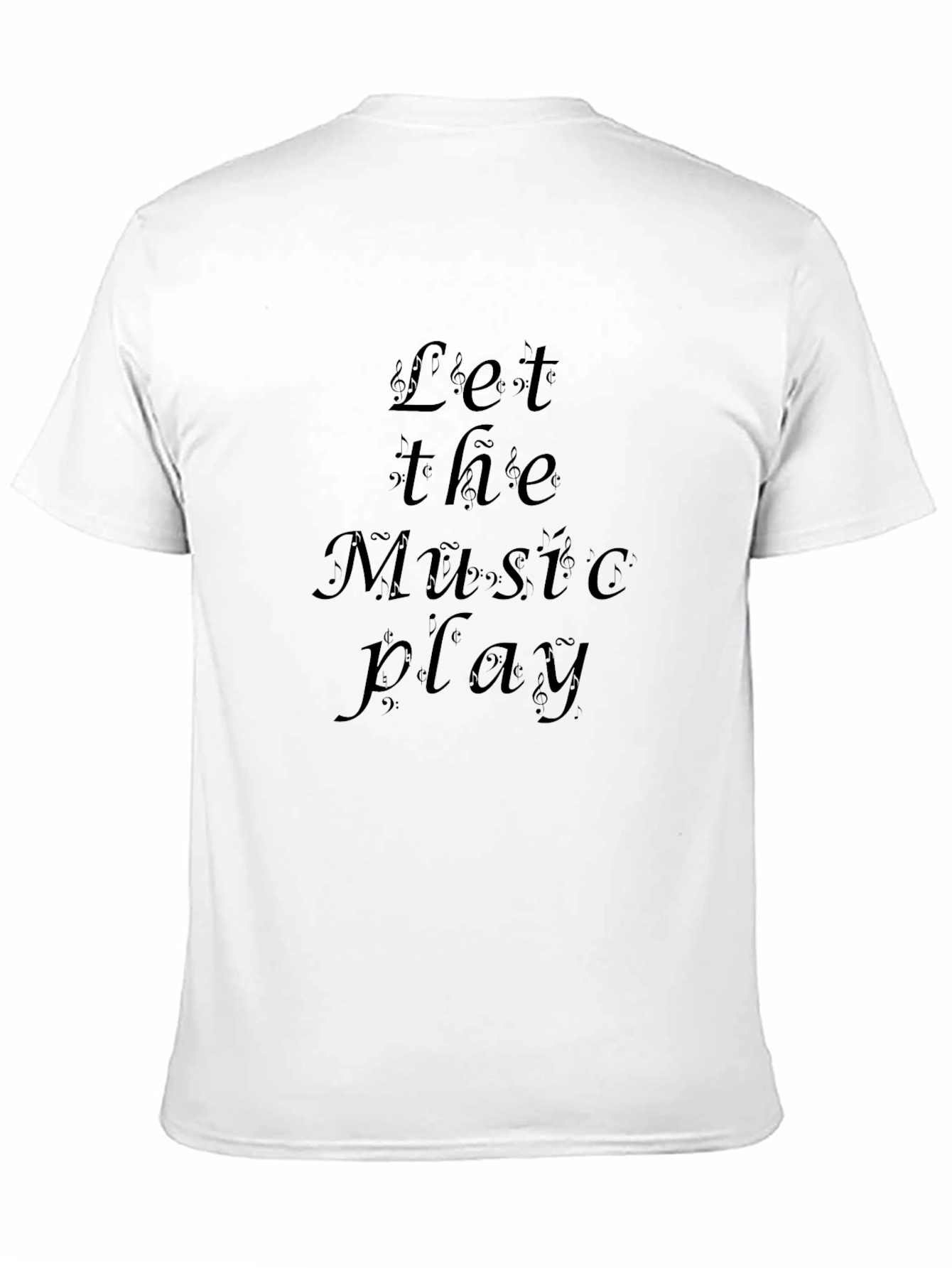 Let The Music Play Black Graphic Tee Shirt