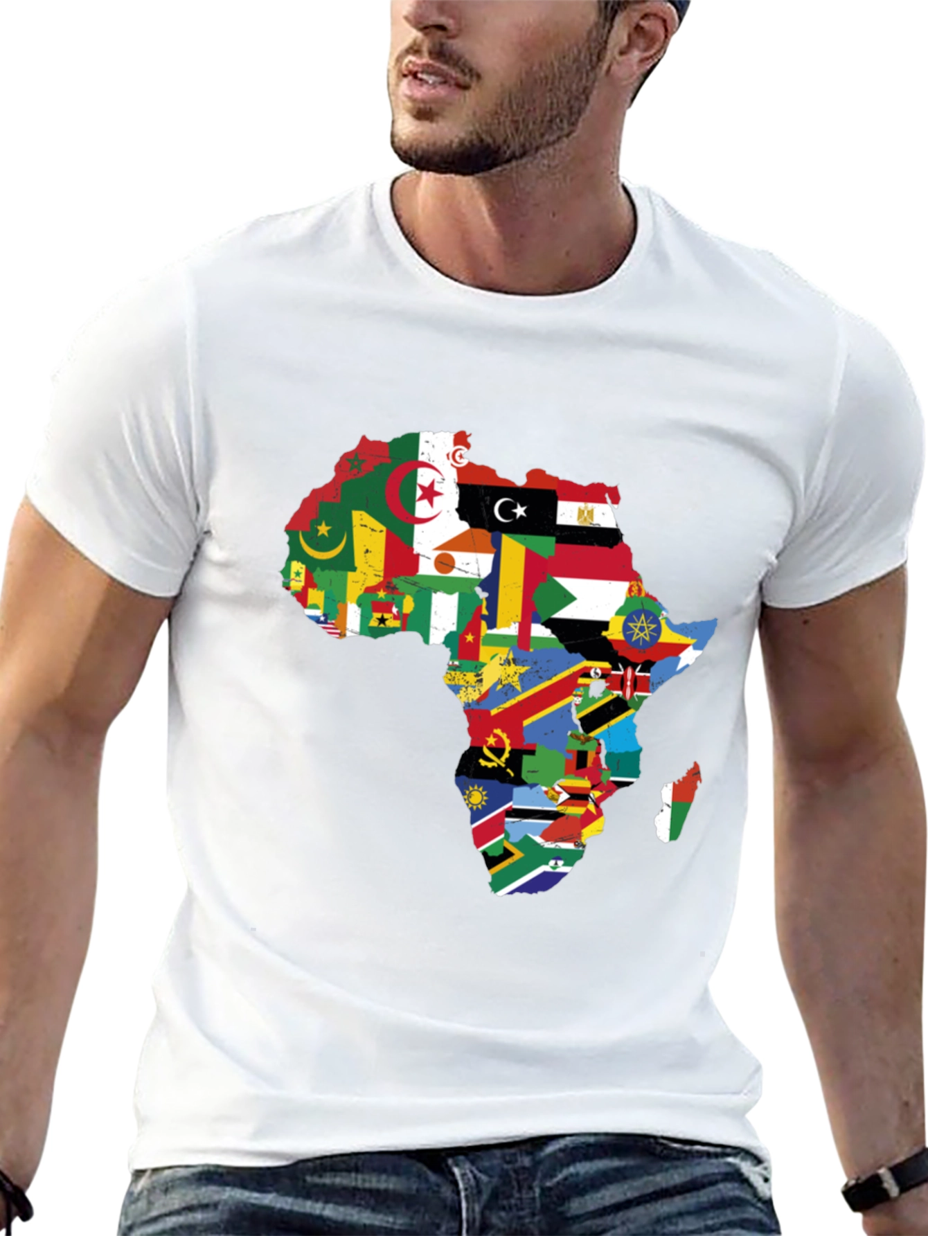 Africa Flag Map Graphic T-Shirt