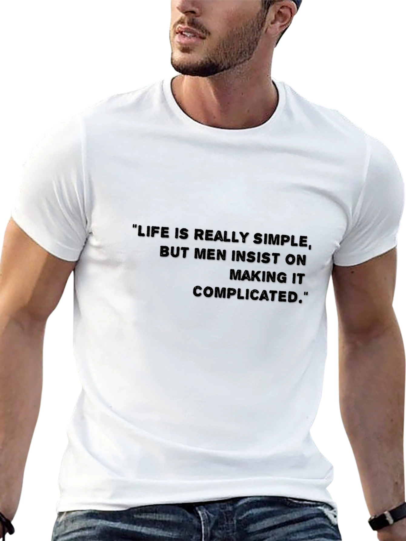 Life Is Simple Mens Black T-Shirt