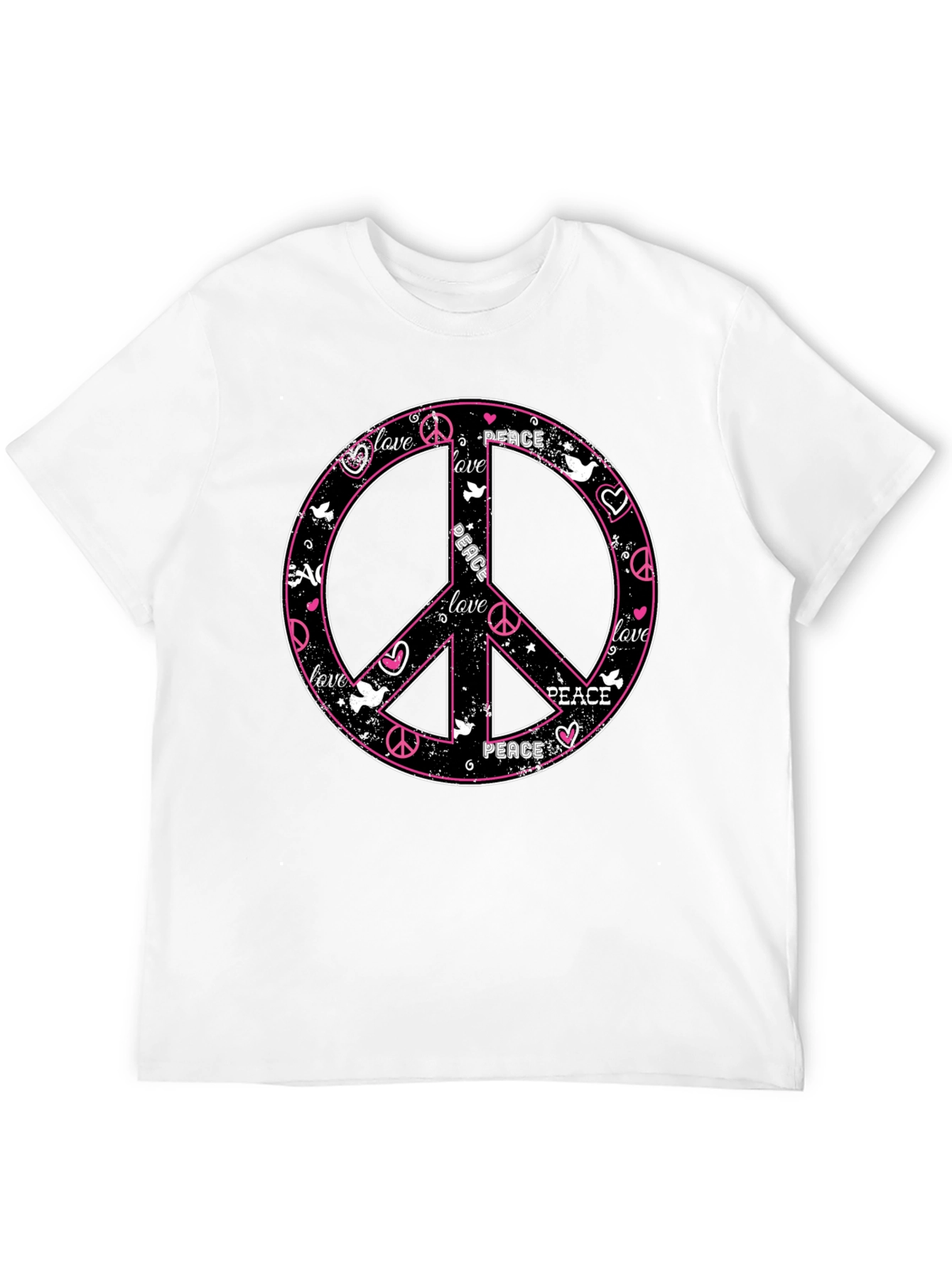 Peace & Love Black Graphic Tee