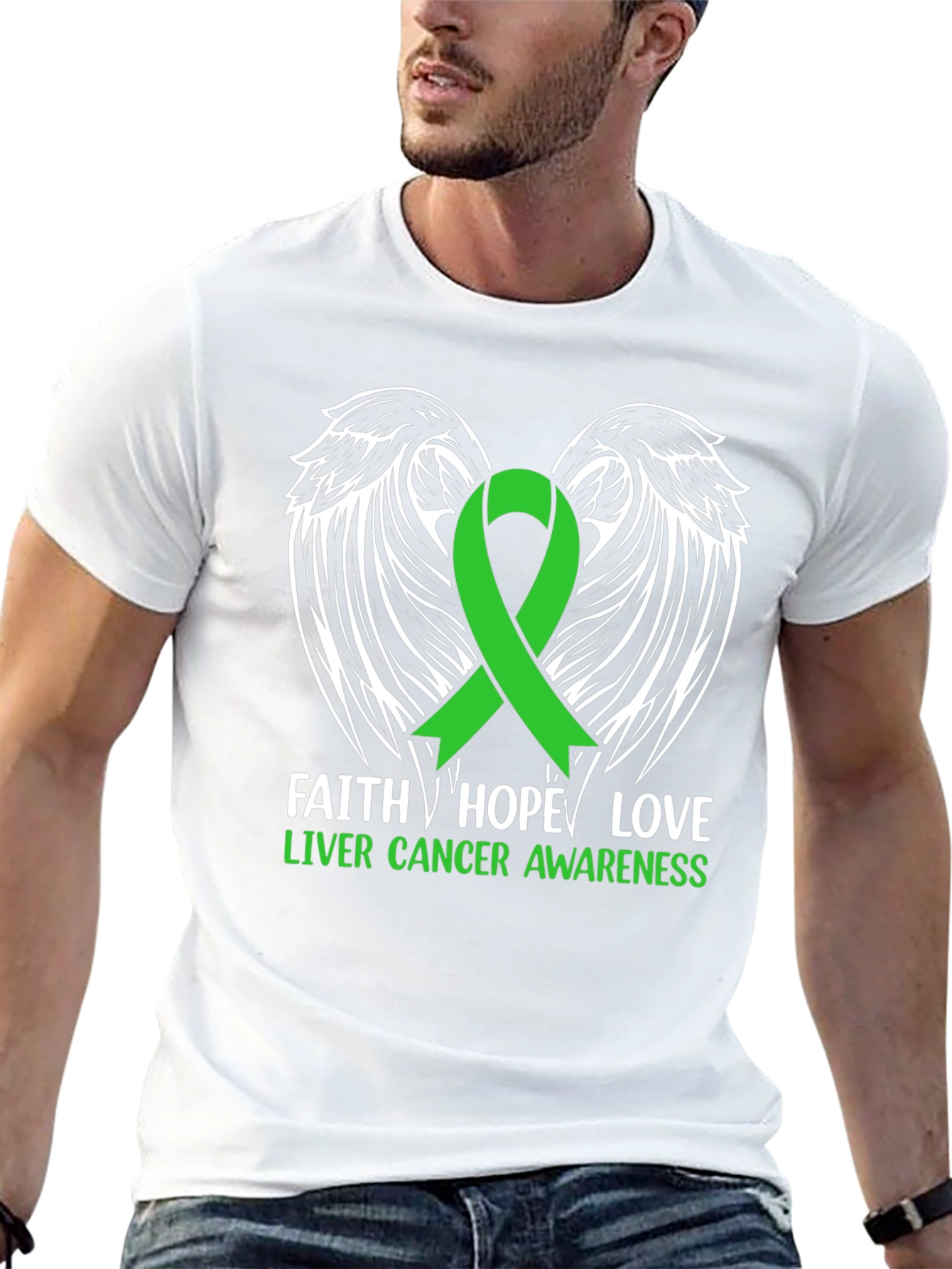 Faith Hope Love Liver Cancer Awareness T-Shirt