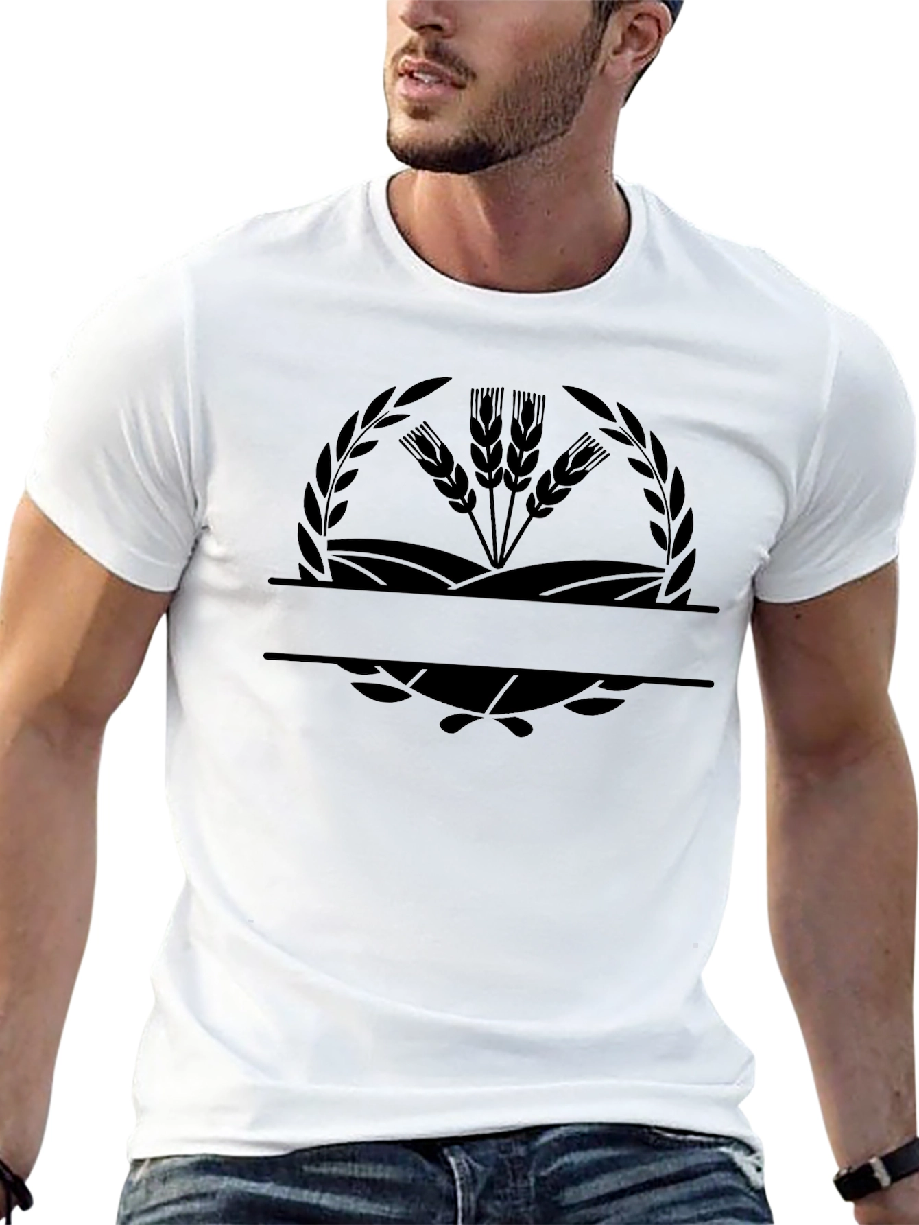Wheat Graphic T-Shirt - Stylish Minimalist Design