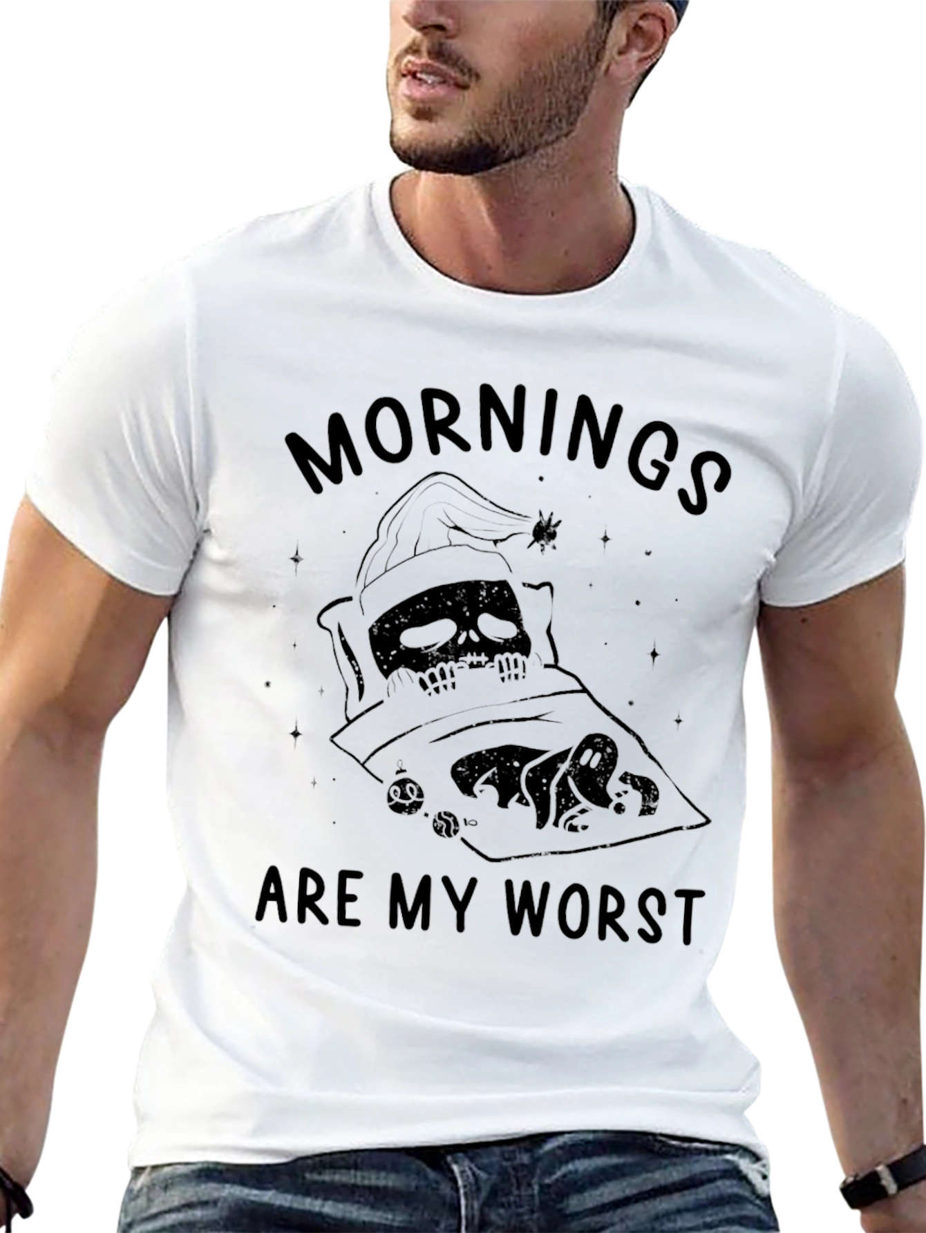 Mornings Are My Worst Funny Graphic T-Shirt