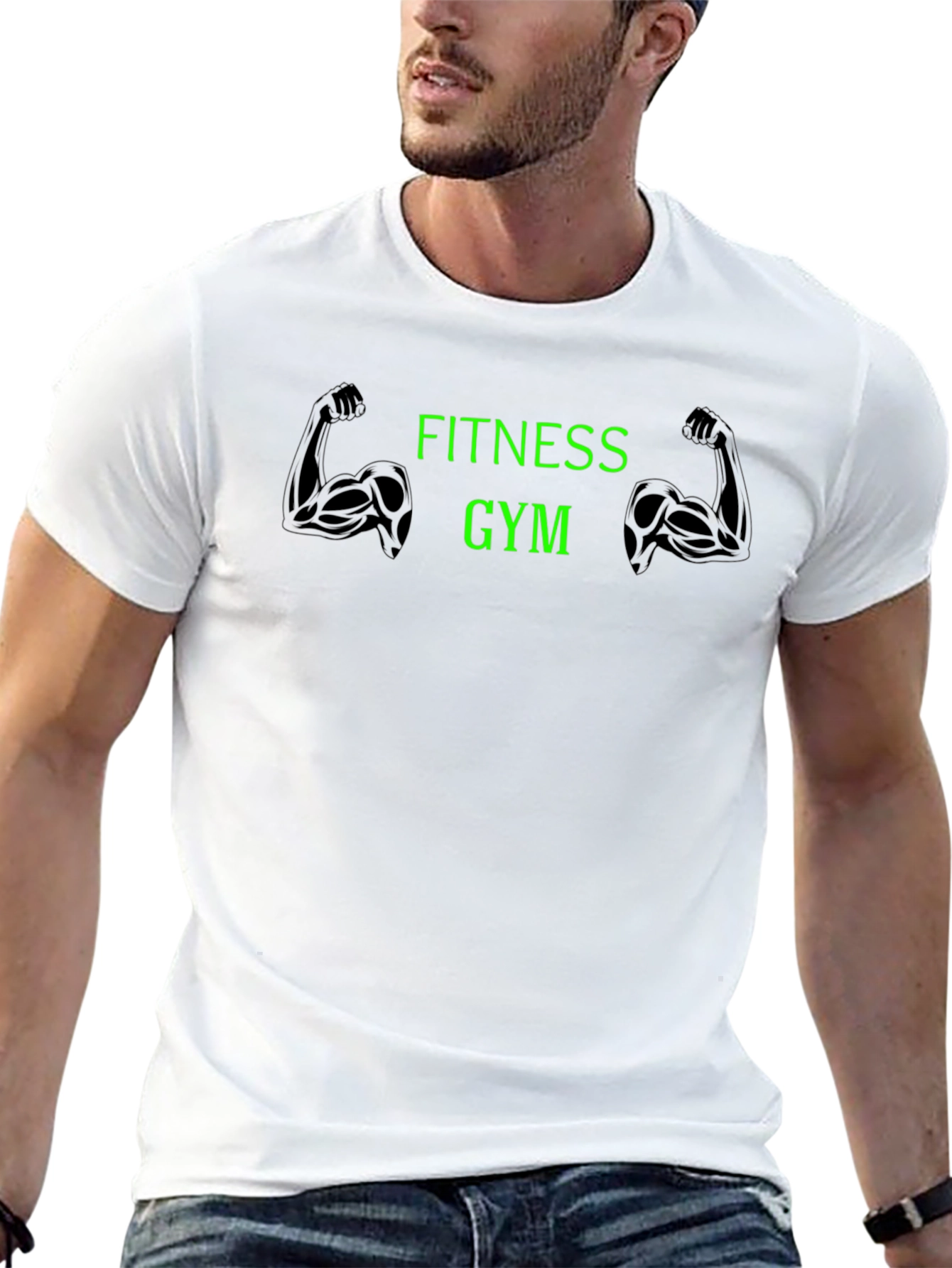 Fitness Gym Graphic Black T-Shirt