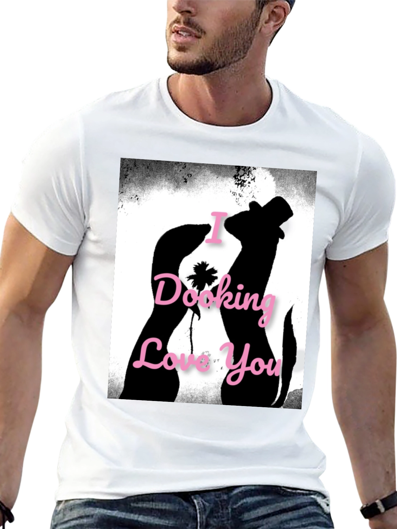 I Dooking Love You Ferret T-Shirt - Black