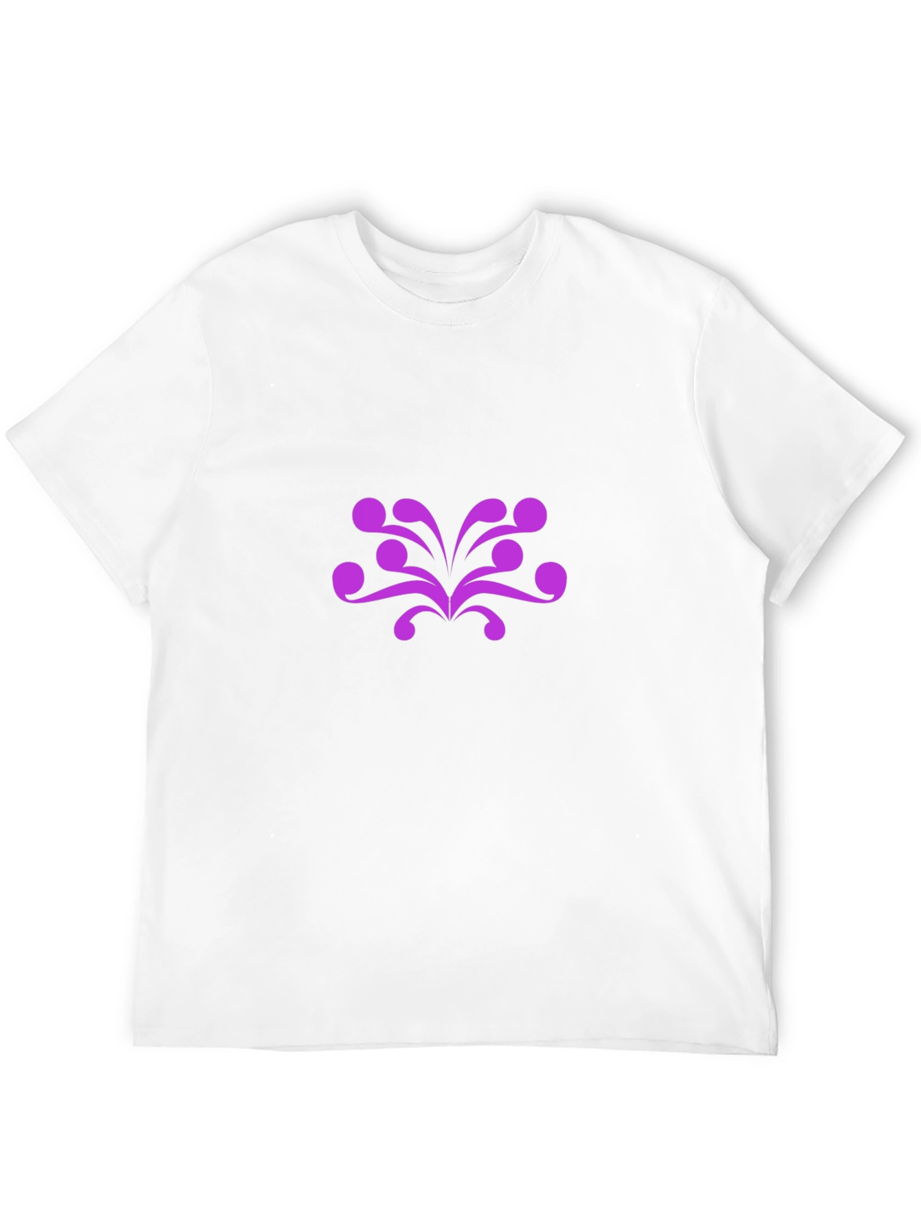 Mens Black T-Shirt with Abstract Purple Design