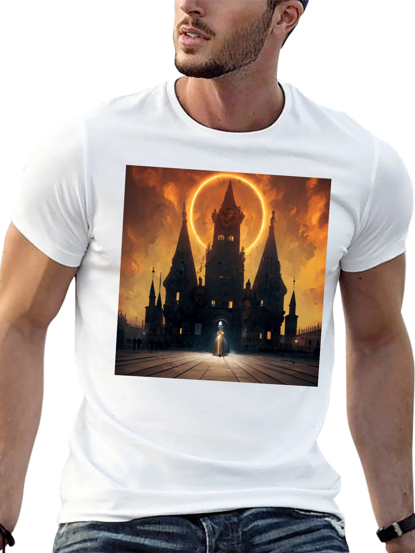 Mystic Castle Black Graphic Tee