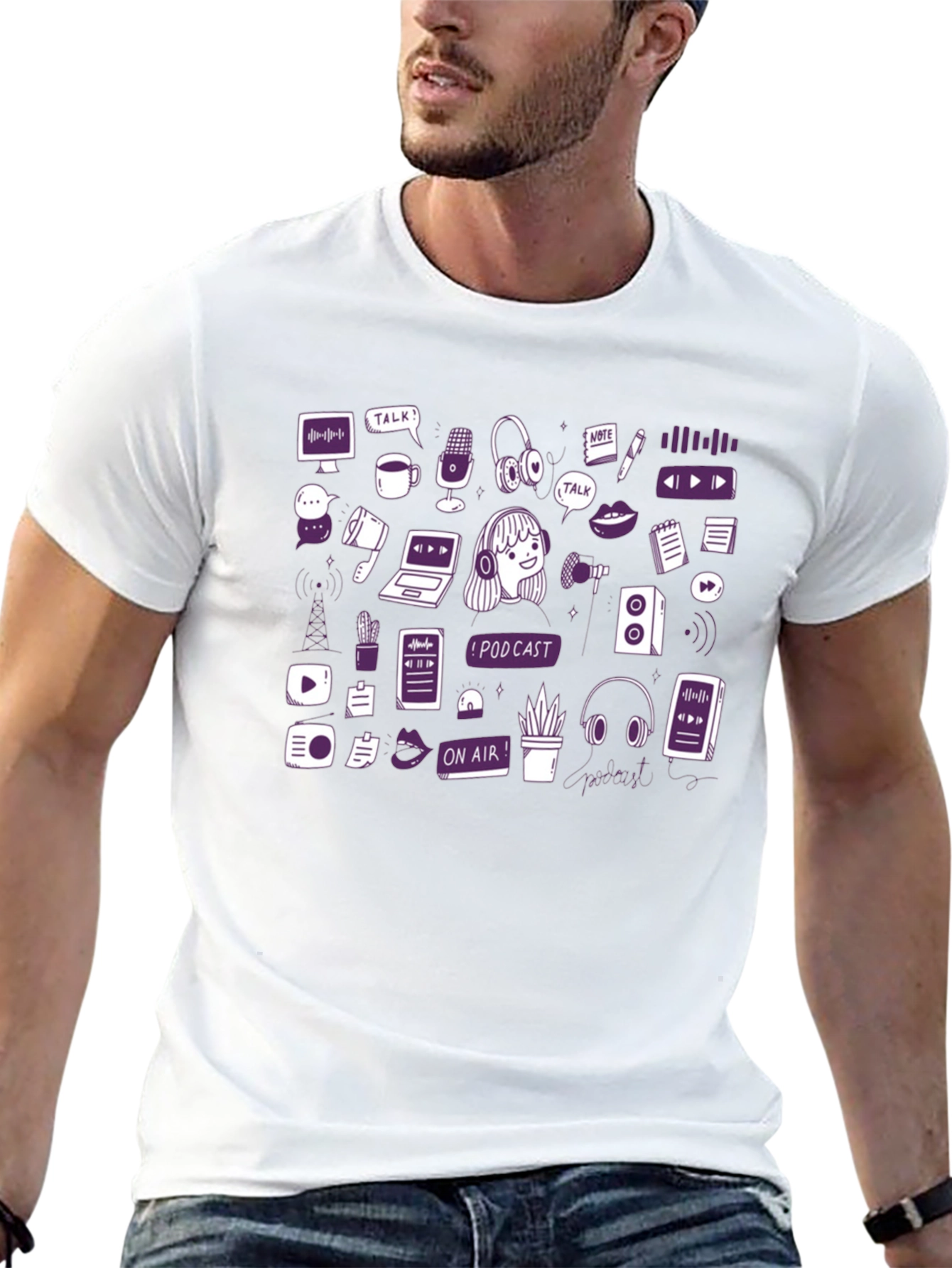 Podcast Lover Graphic T-Shirt