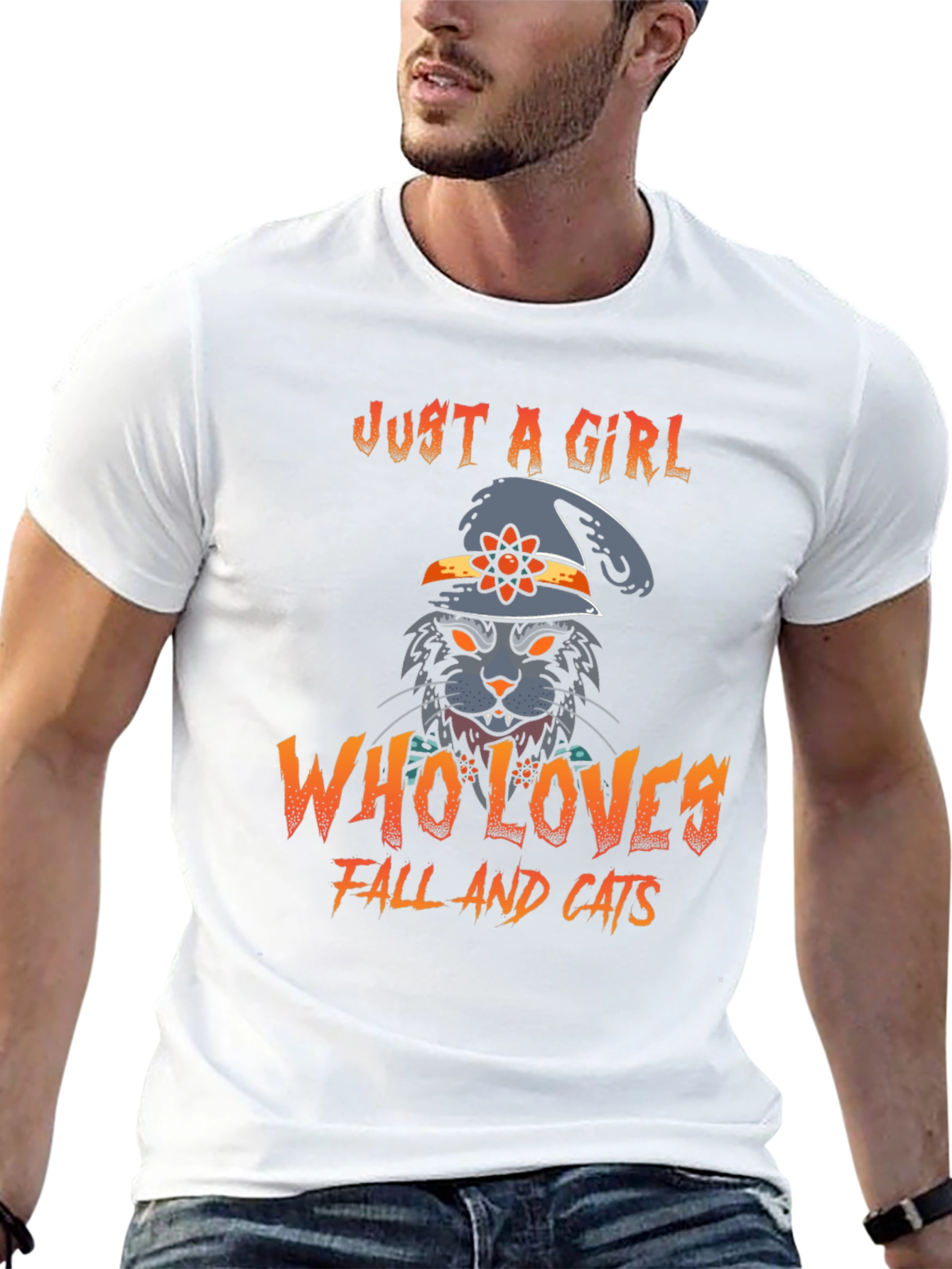 Just a Girl Who Loves Fall and Cats T-Shirt