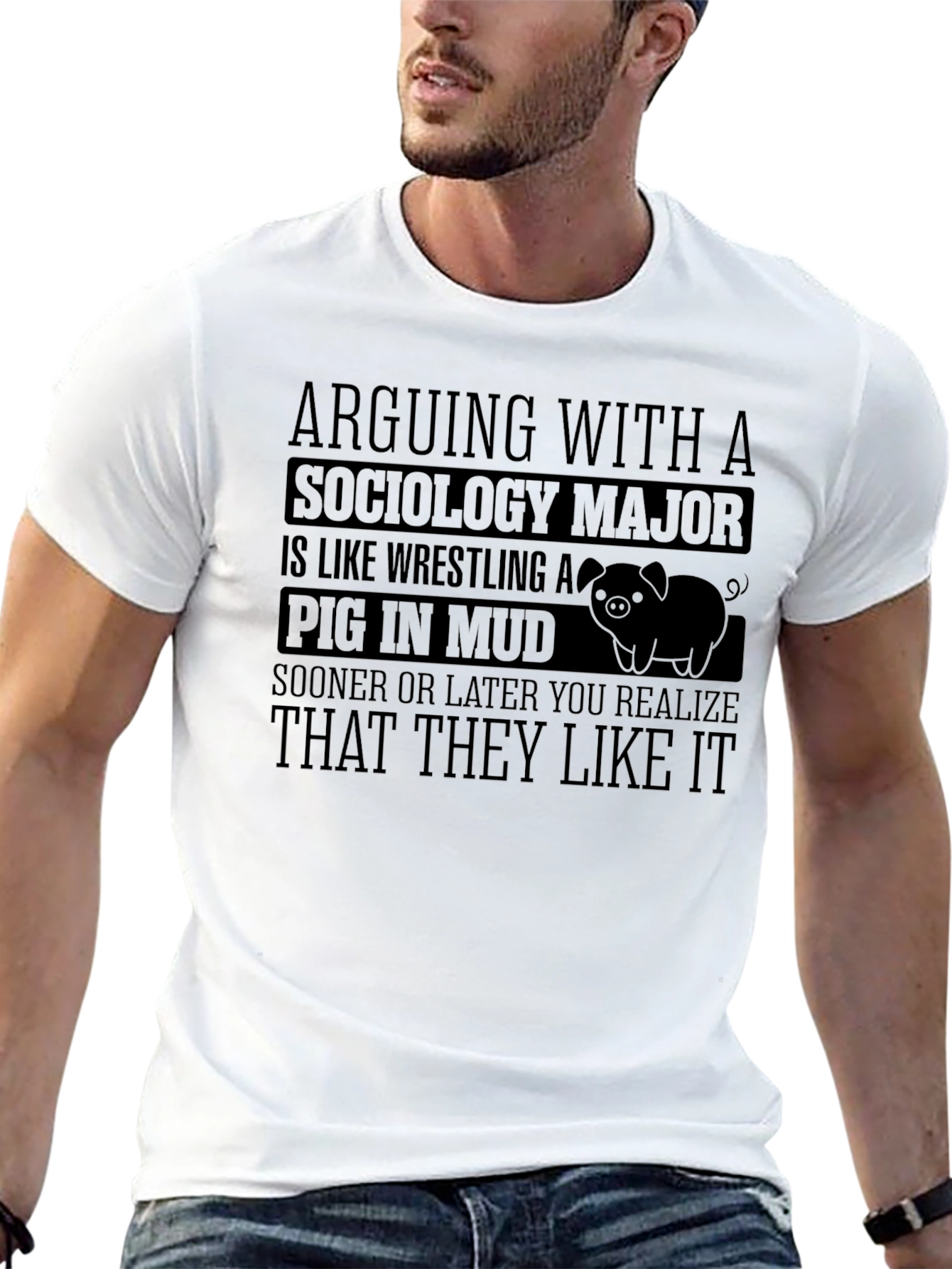 Sociology Major Pig Wrestling T-Shirt