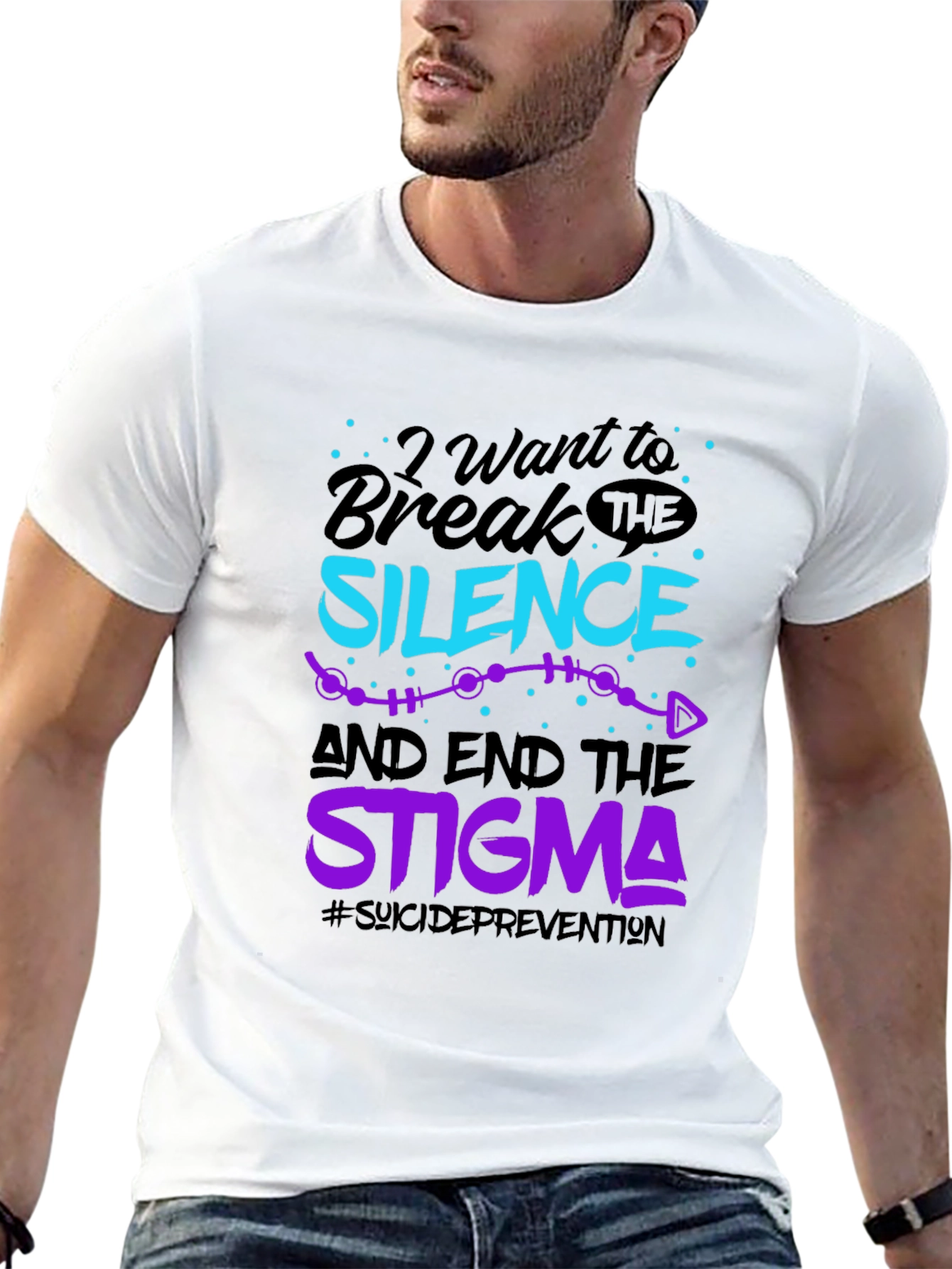 Break The Silence Graphic Tee - Suicide Prevention