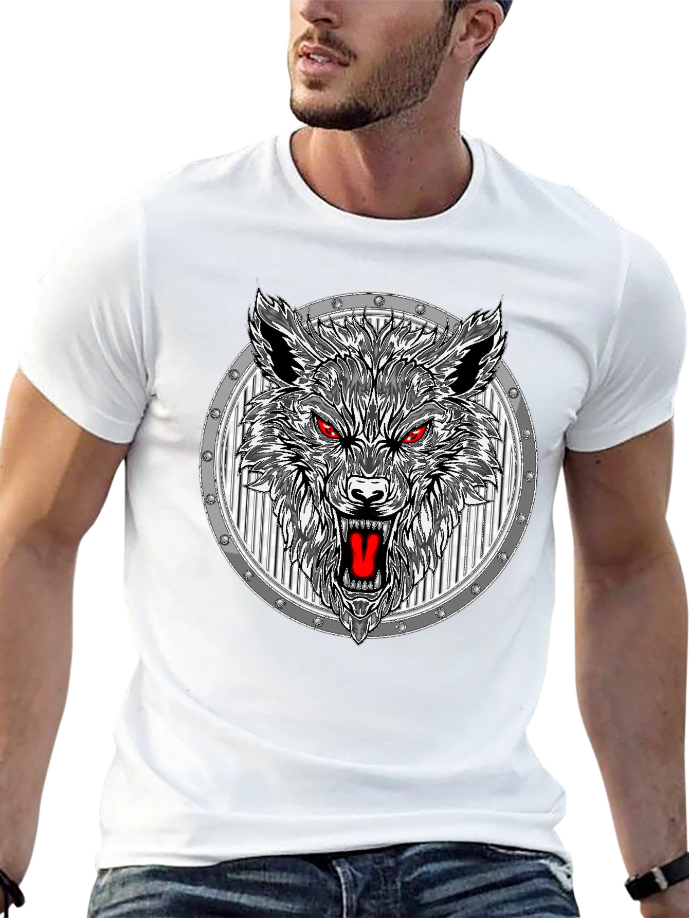 Wolf Graphic Black T-Shirt