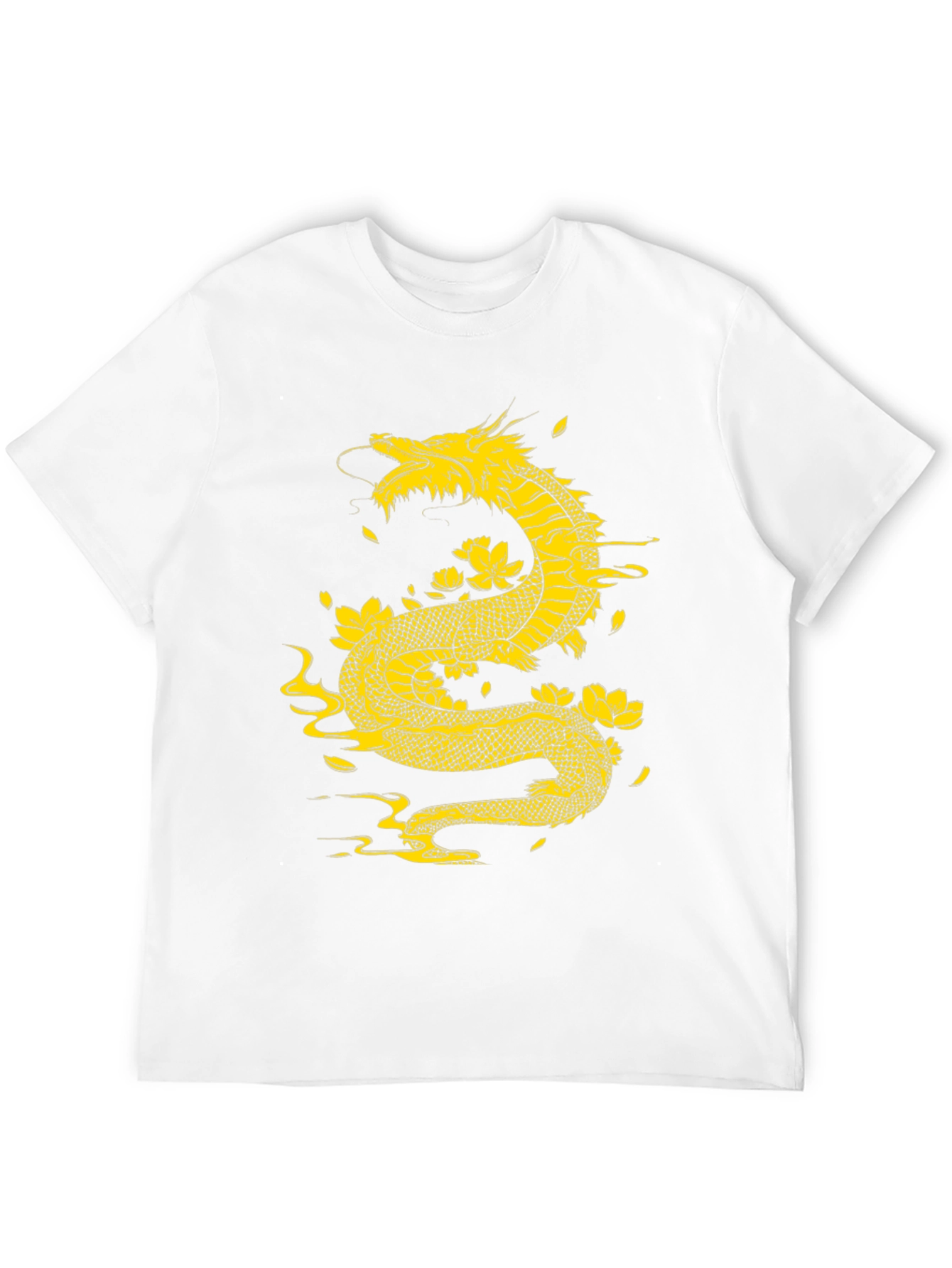 Dragon & Flowers Graphic T-Shirt