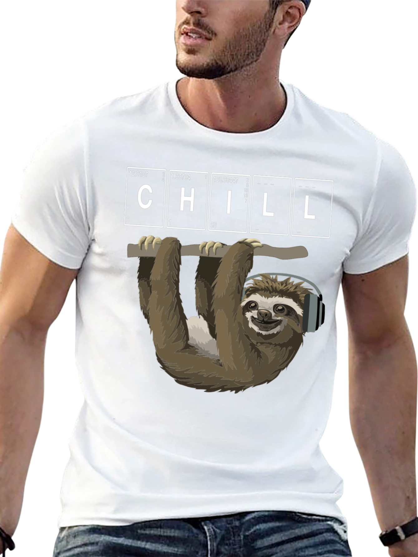 Chill Sloth Periodic Table T-Shirt
