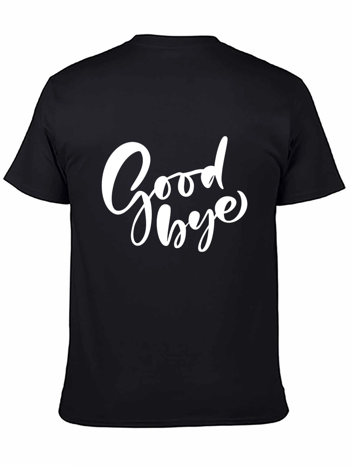 Goodbye Graphic Tee - Stylish Black Casual T-Shirt