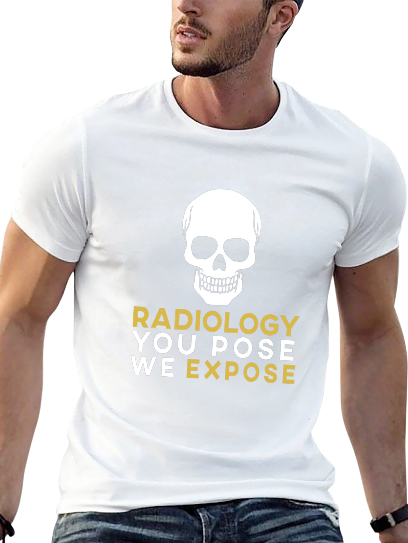Radiology Skull Graphic Tee - X-Ray Humor T-Shirt