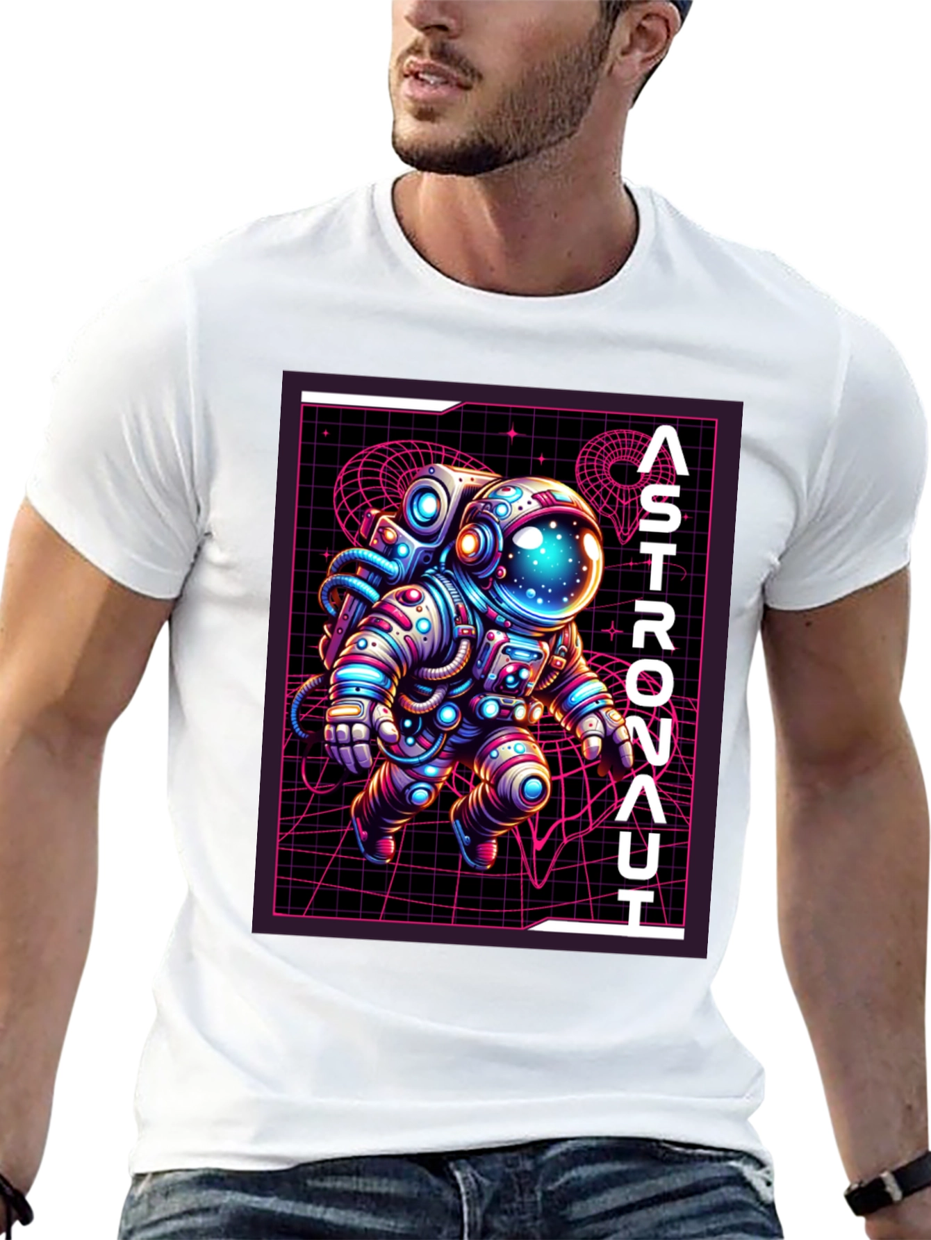 Astronaut Retro Graphic T-Shirt