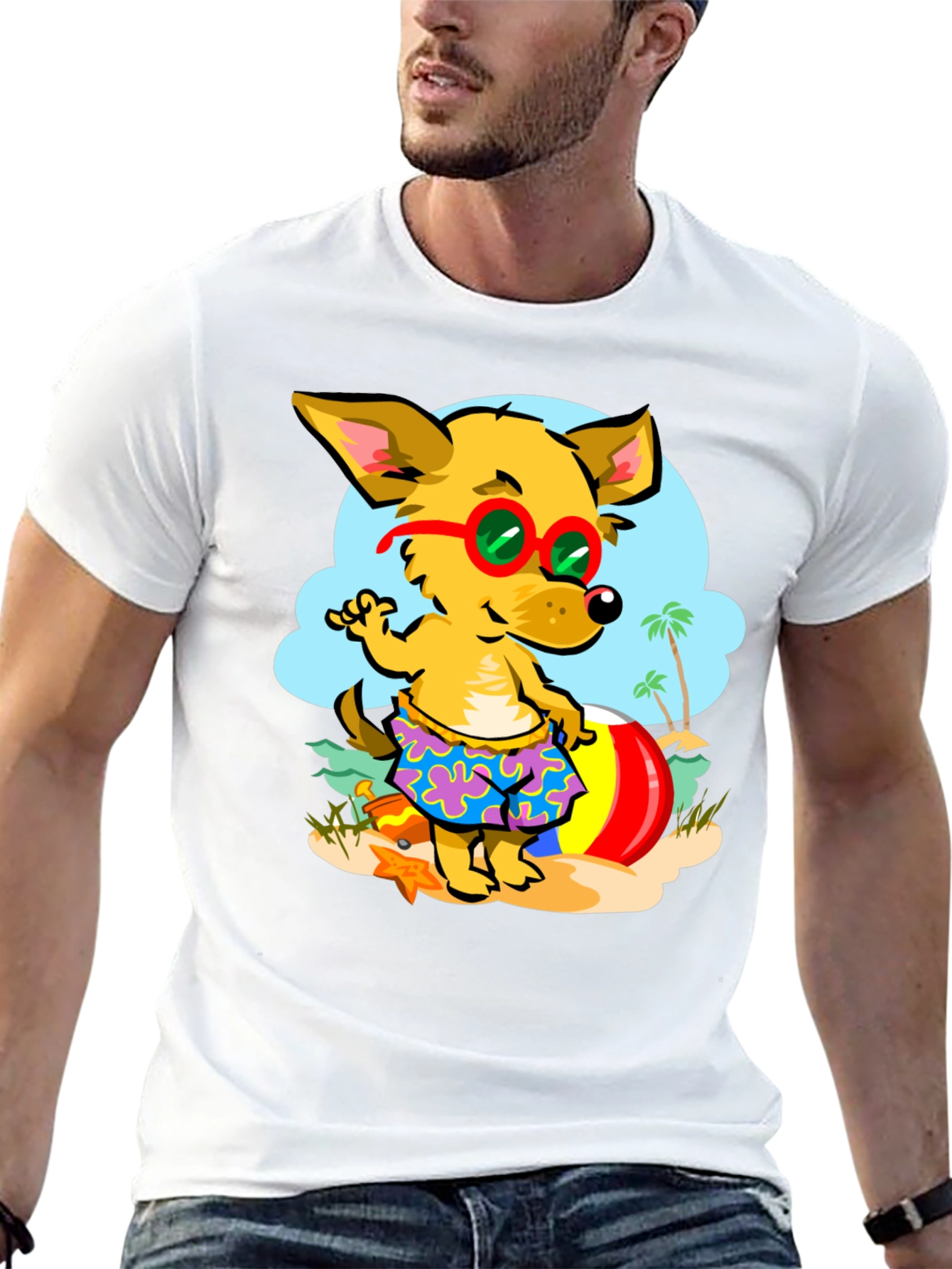 Dog on Vacation Graphic T-Shirt