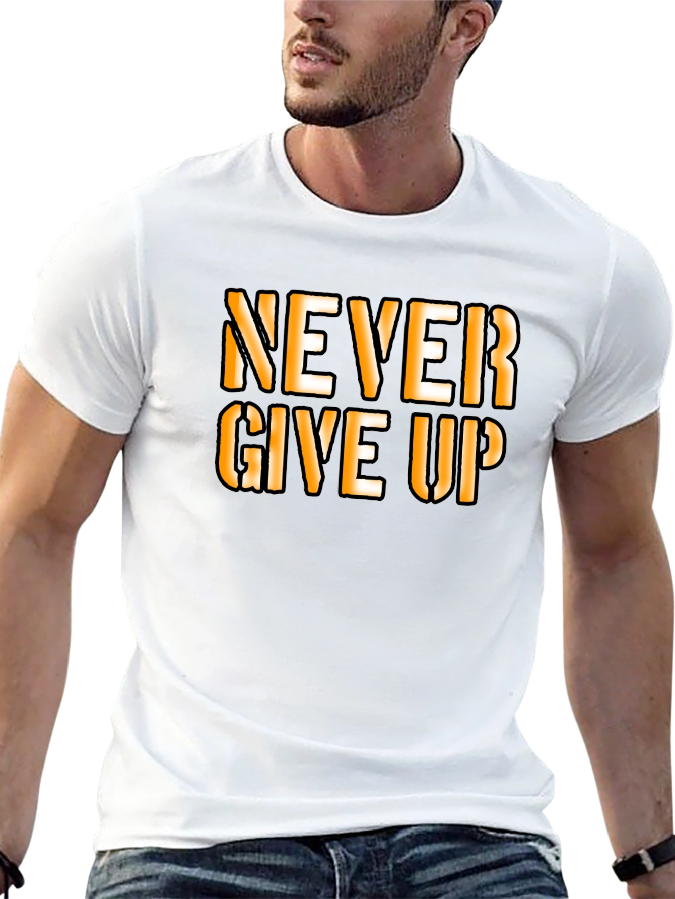 Motivational Never Give Up Graphic T-Shirt