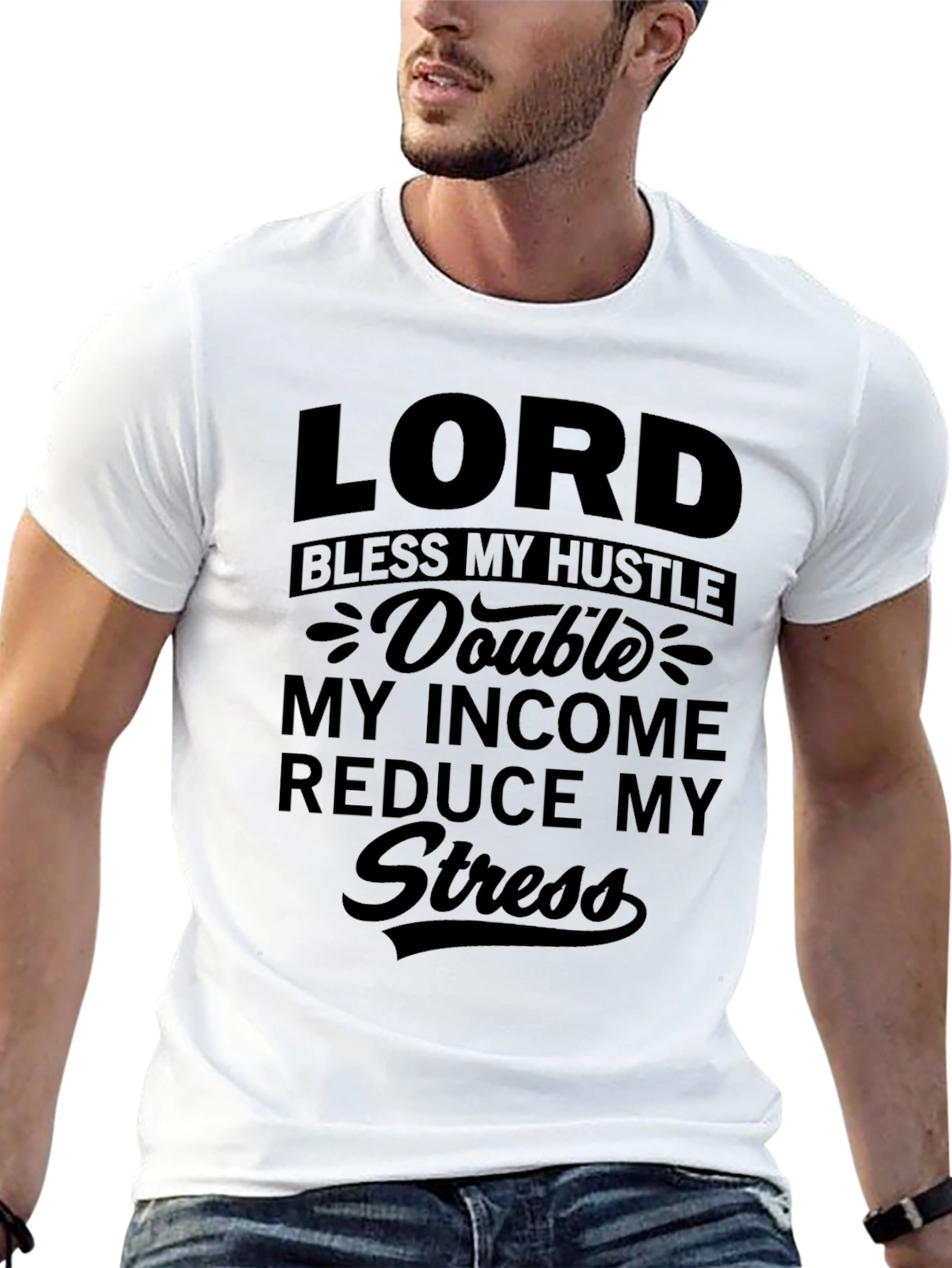 Lord Bless My Hustle Black T-Shirt