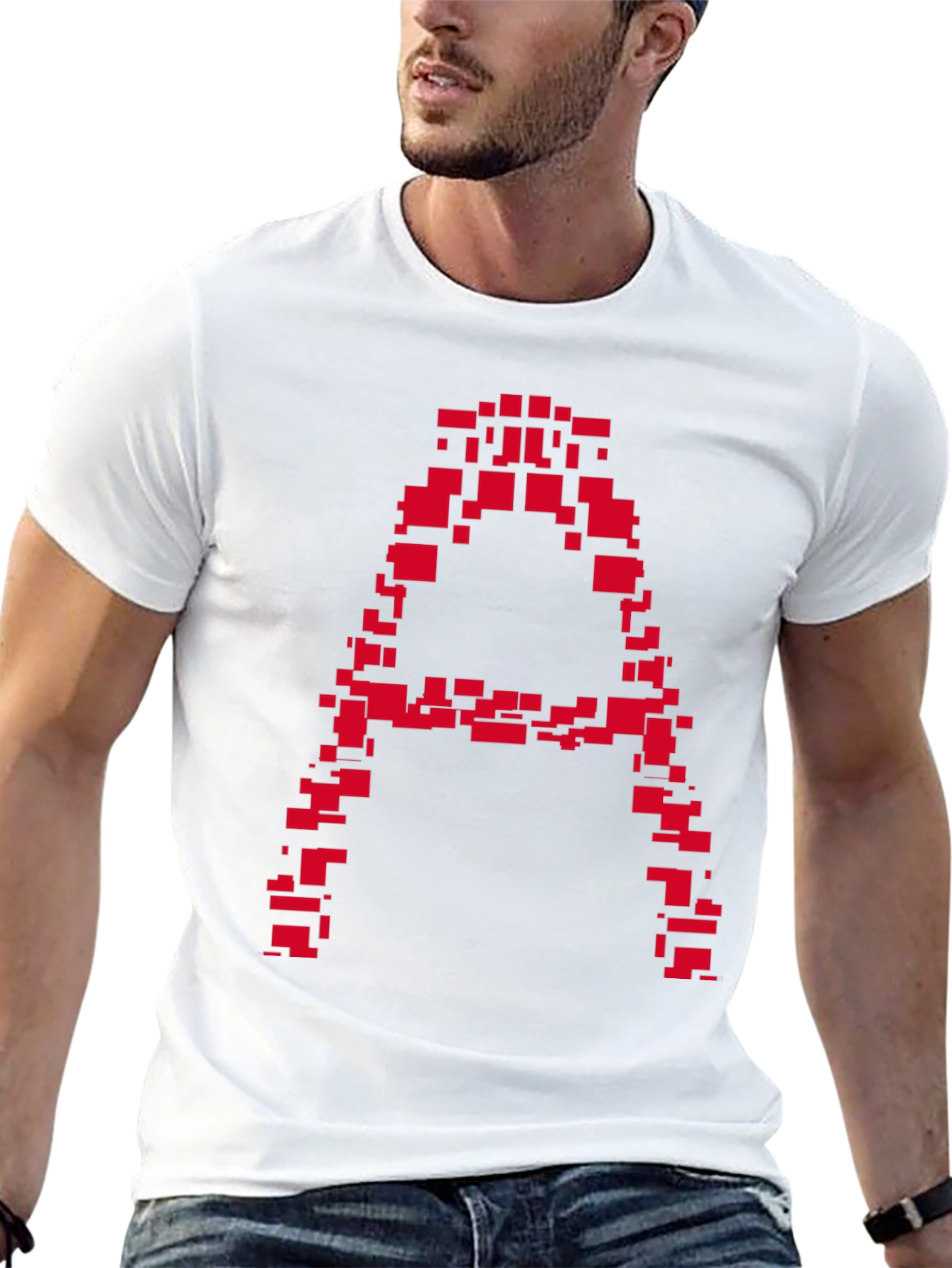 Pixelated A Graphic Tee - Retro Style