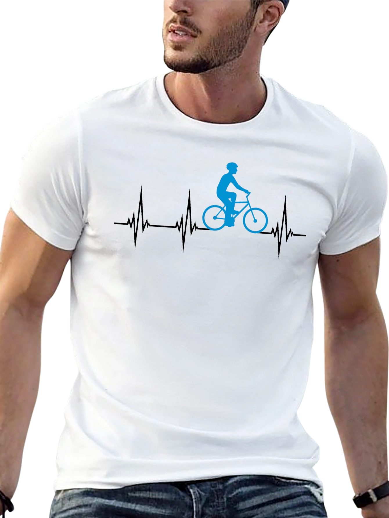Cyclist Heartbeat T-Shirt - Ride On!