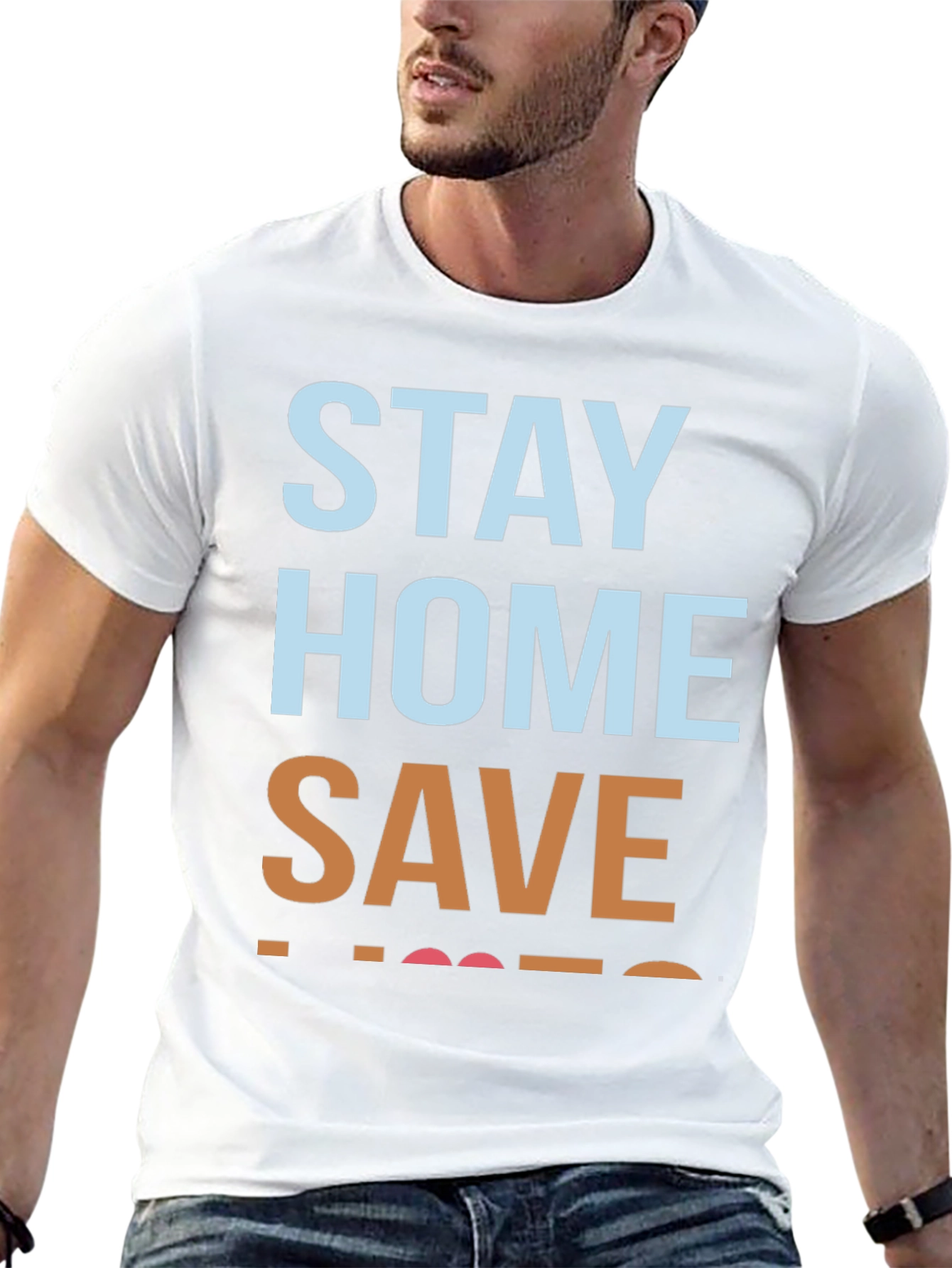 Stay Home Save Lives Graphic Tee