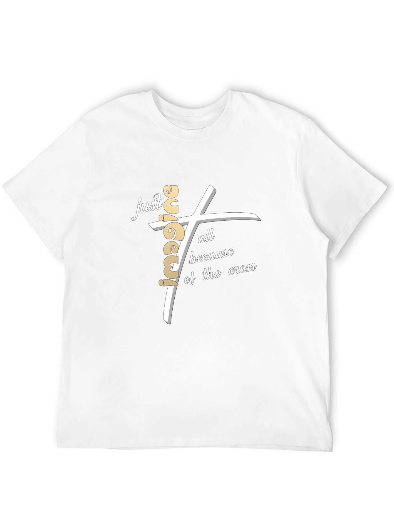 Imagine All Because of the Cross Black T-Shirt