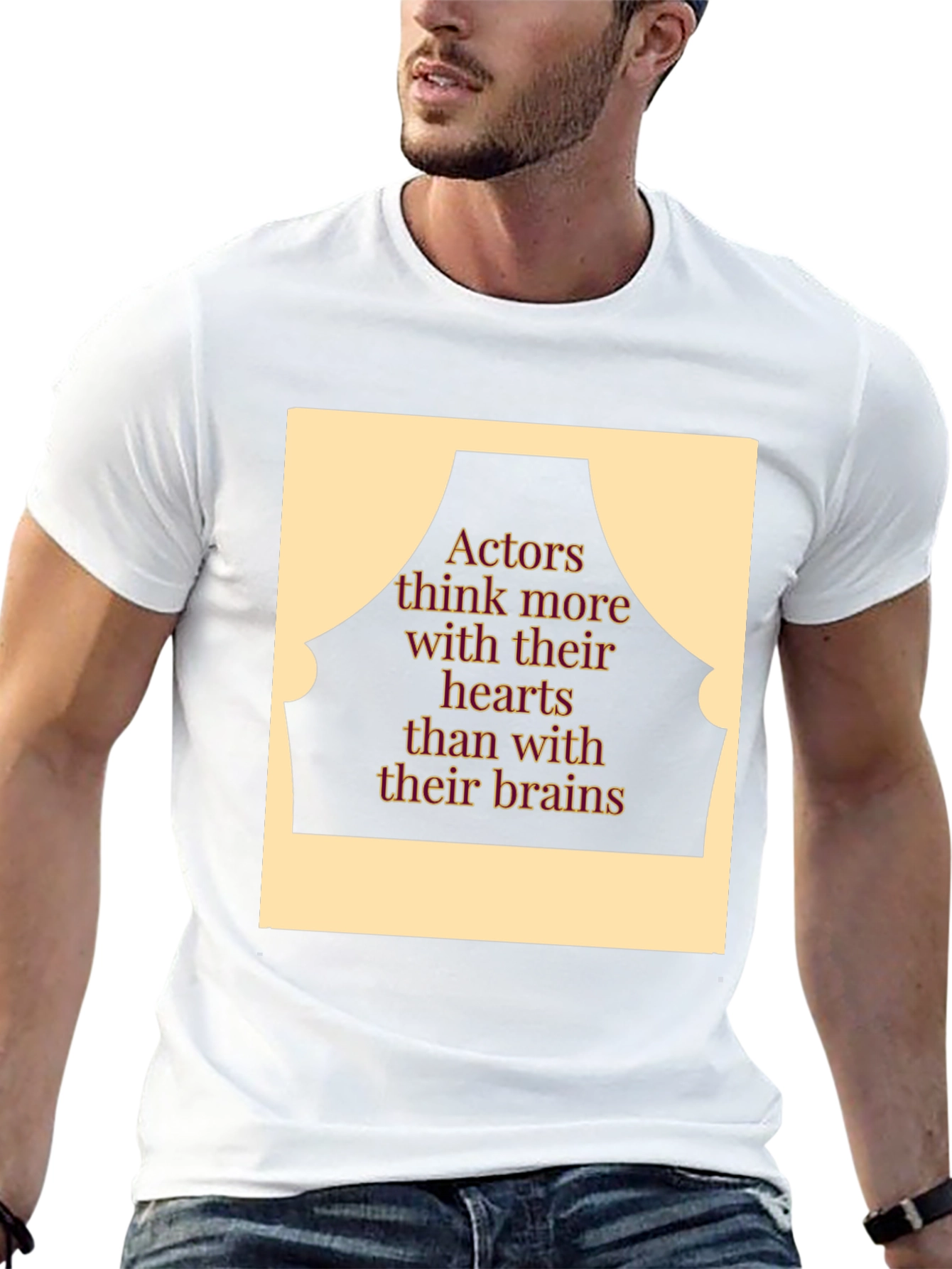 Actor Heart Over Brain Black T-Shirt