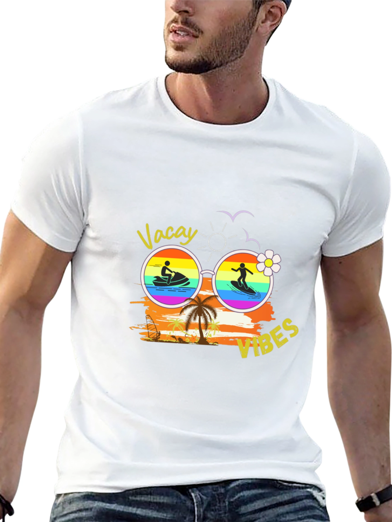 Vacay Vibes T-Shirt | Black Summer Tee