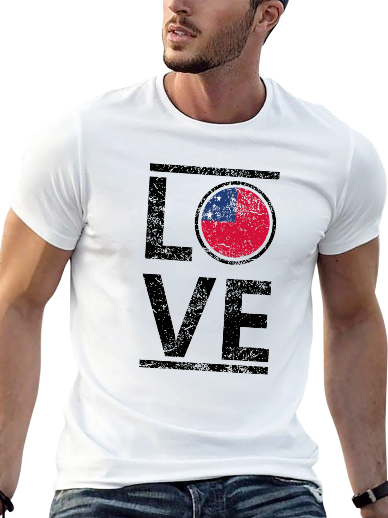 Samoa Flag Love T-Shirt