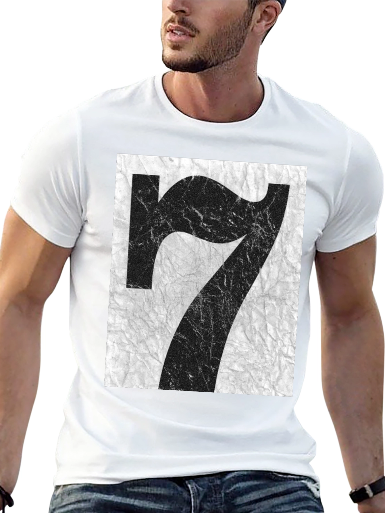 Abstract Number 7 Graphic Tee