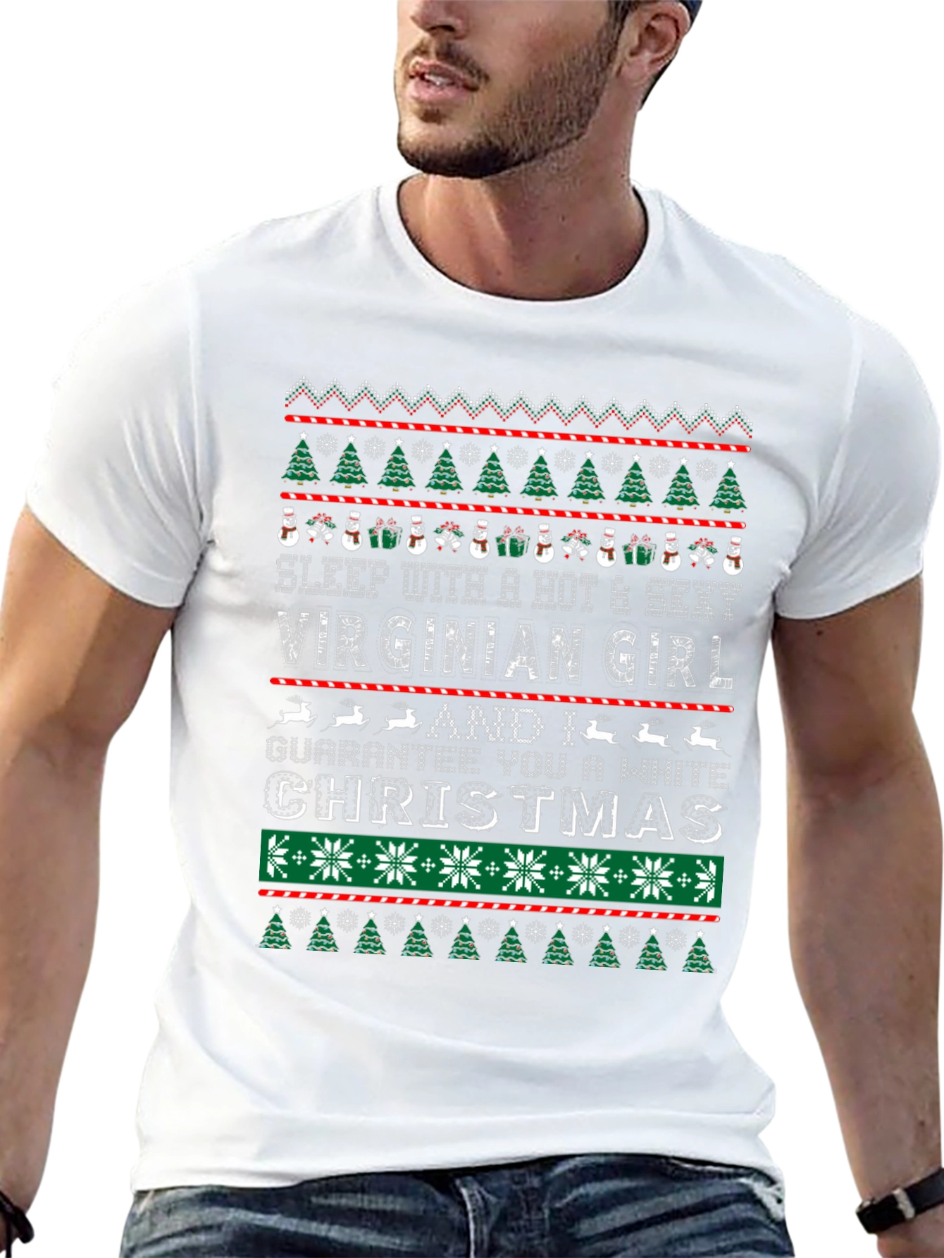 Hot Virginian Girl Christmas T-Shirt